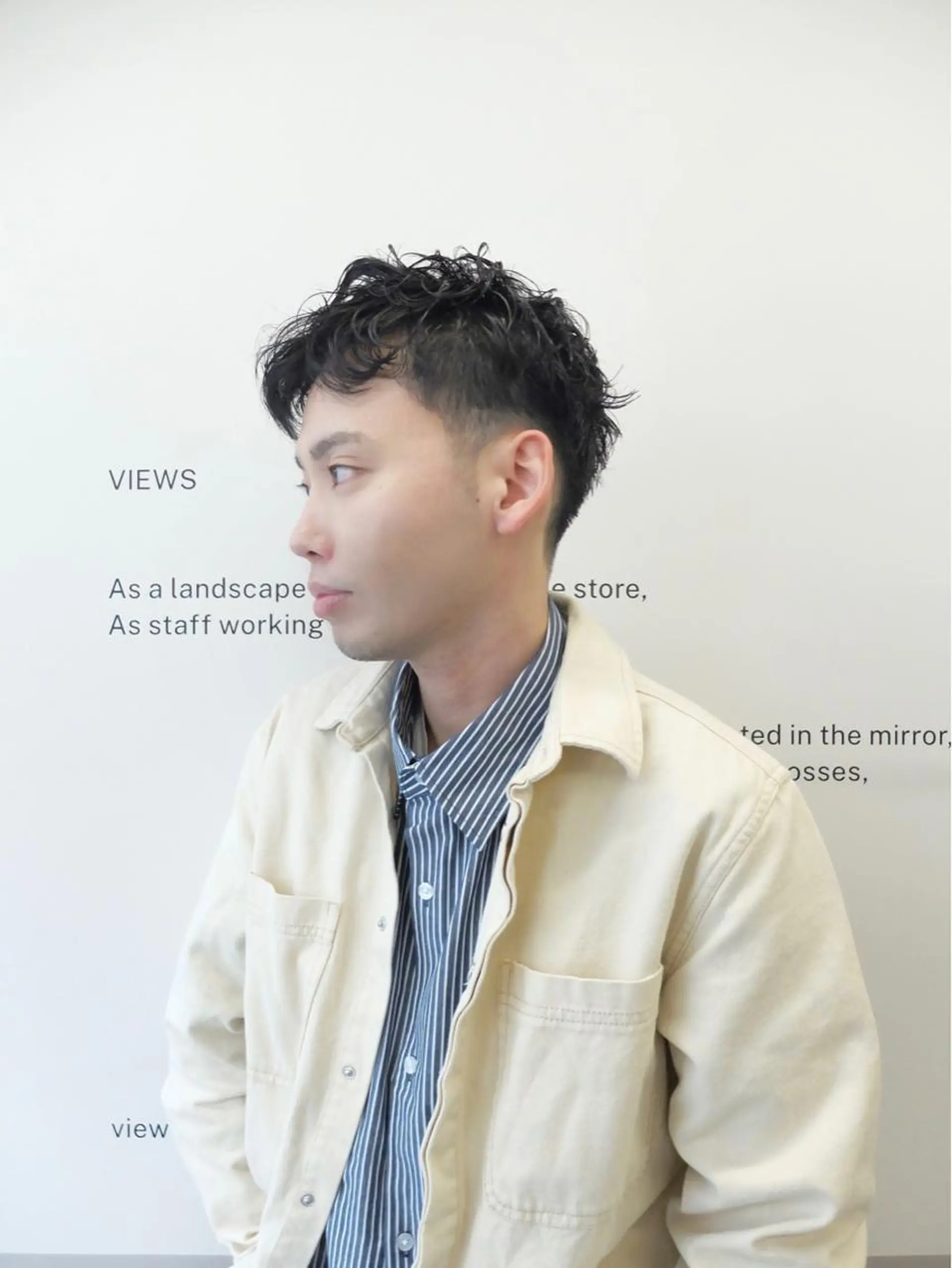 パーマ メンズ カット パーマ ダブルカラー/ ケアブリーチ/クニトのヘアスタイル