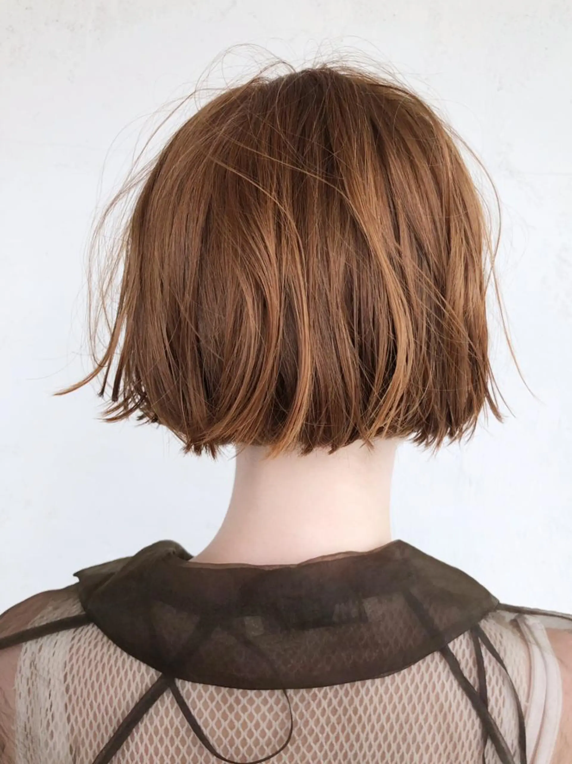 ショート カラー パーマ ヘアアレンジ ボブ ニュアンスパーマ ITbyALBUM 中野店のヘアスタイル