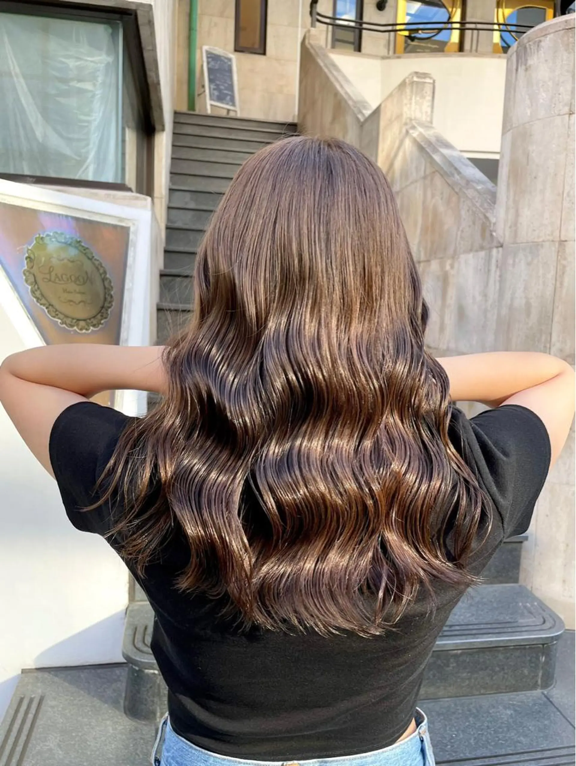 ロング カラー ブリーチ ハイライトカラー インナーカラー ブリーチなしカラー ハイライト カット ヘアカラー トリートメント ブリーチなし✨艶髪 カラー𓃲YAGIのヘアスタイル