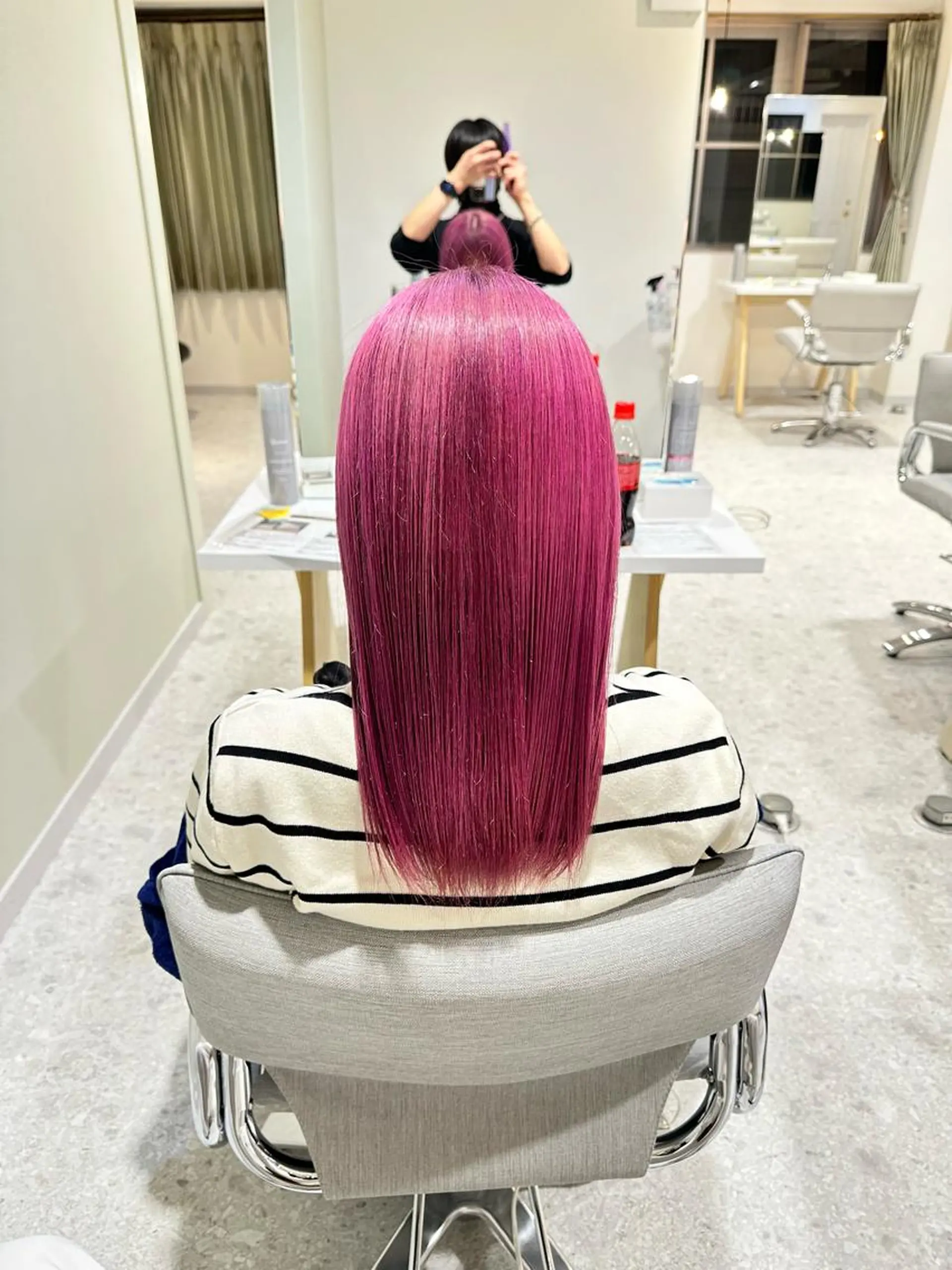 ロング カラー ピンクカラー 馬渕 拓海のヘアスタイル