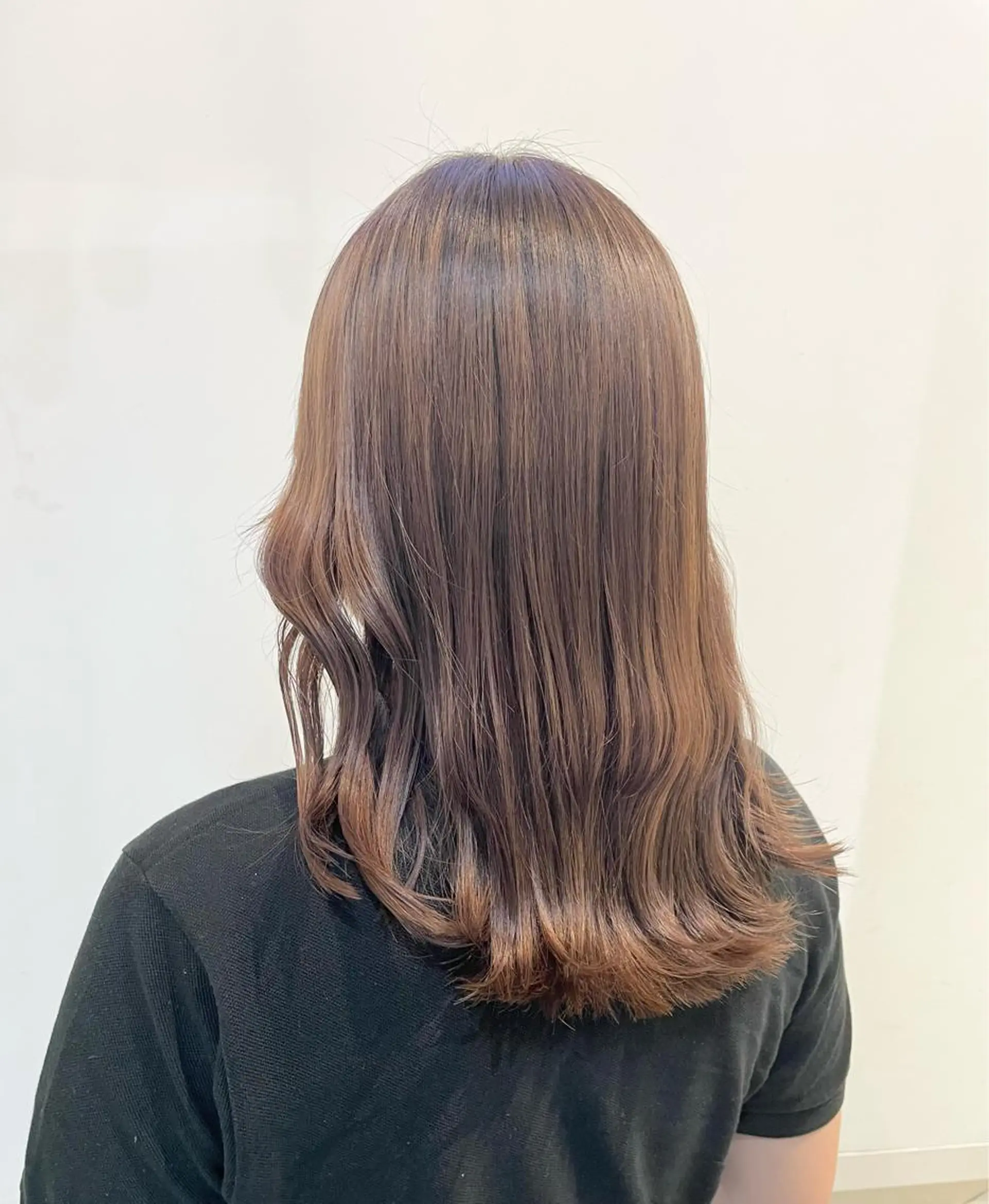 ミディアム カラー 髪質改善カラー🤍 エクステ✨君島由実子のヘアスタイル