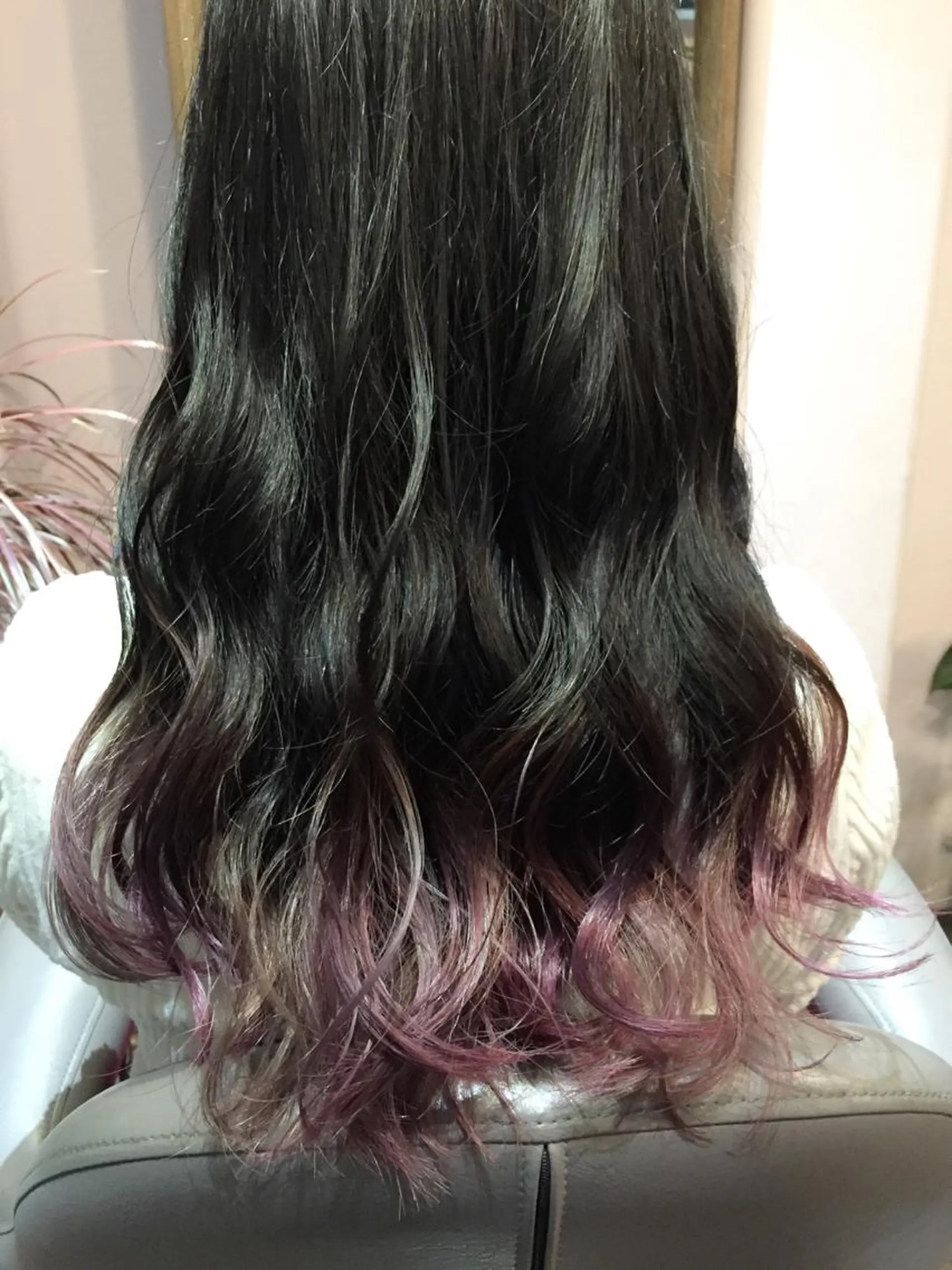 セミロング ロング カラー ブルーカラー ブルージュ ピンクカラー 原宿サロン代表 デザインカラー伊藤卓のヘアスタイル