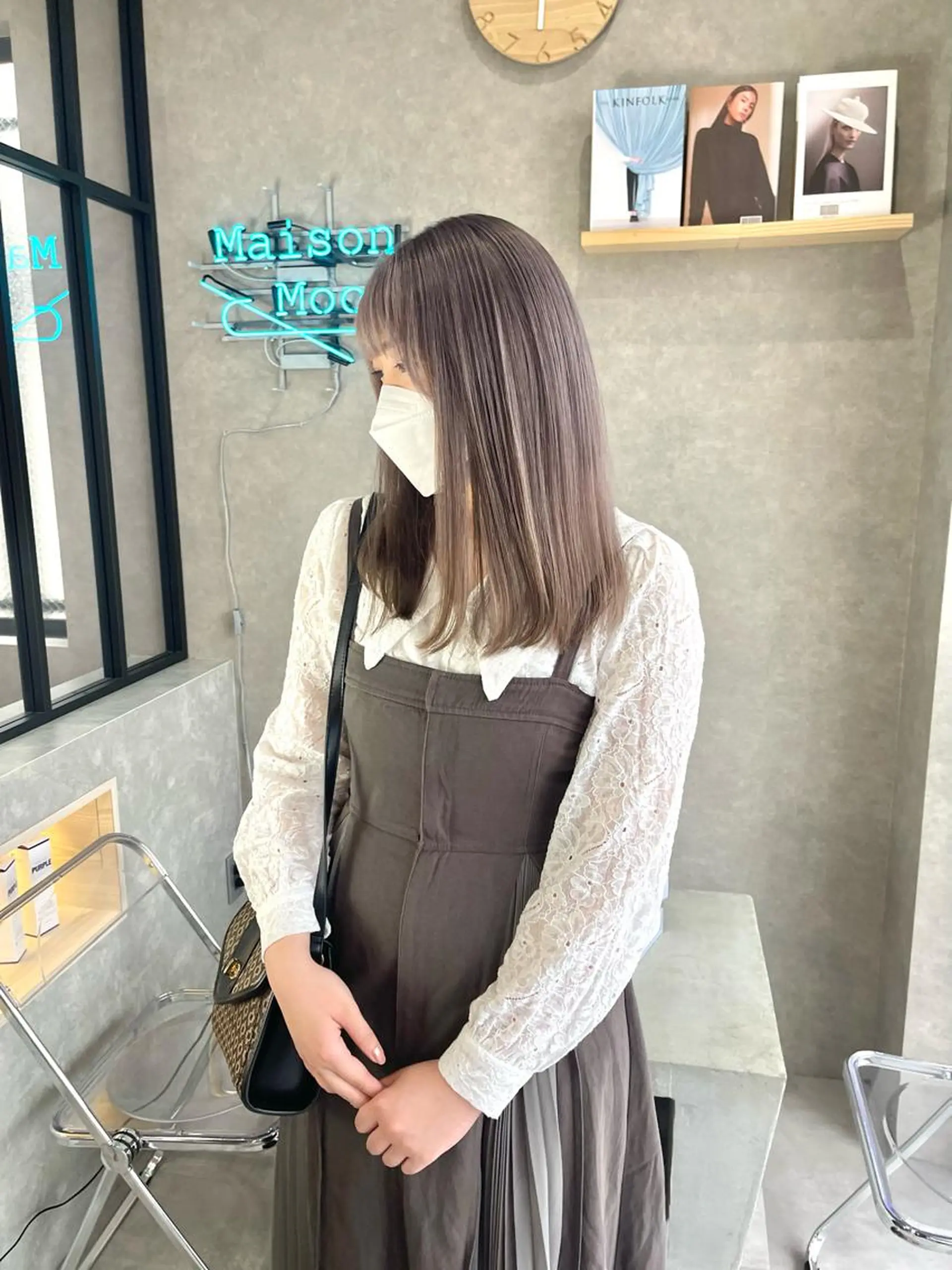 セミロング カラー カット ヘアカラー トリートメント 一ノ瀬 暁のヘアスタイル