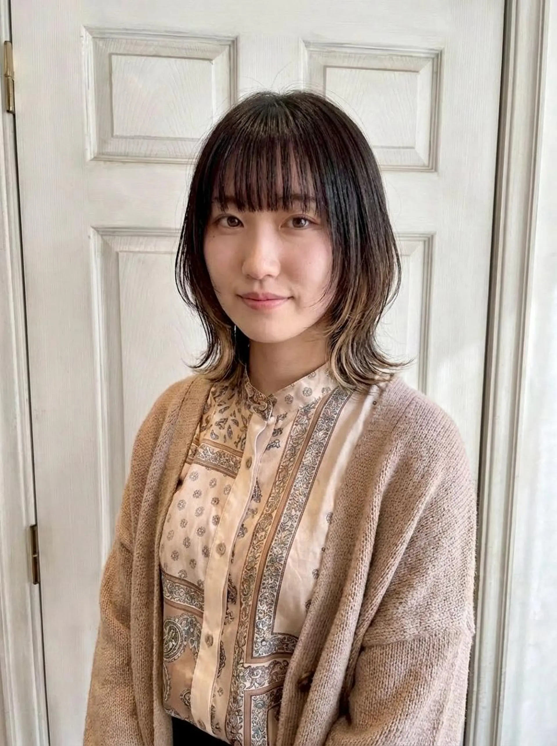 セミロング ボブ くびれヘア 顔周りカット 髪質改善 韓国風ヘア Aroma hair 🌙tanakaのヘアスタイル