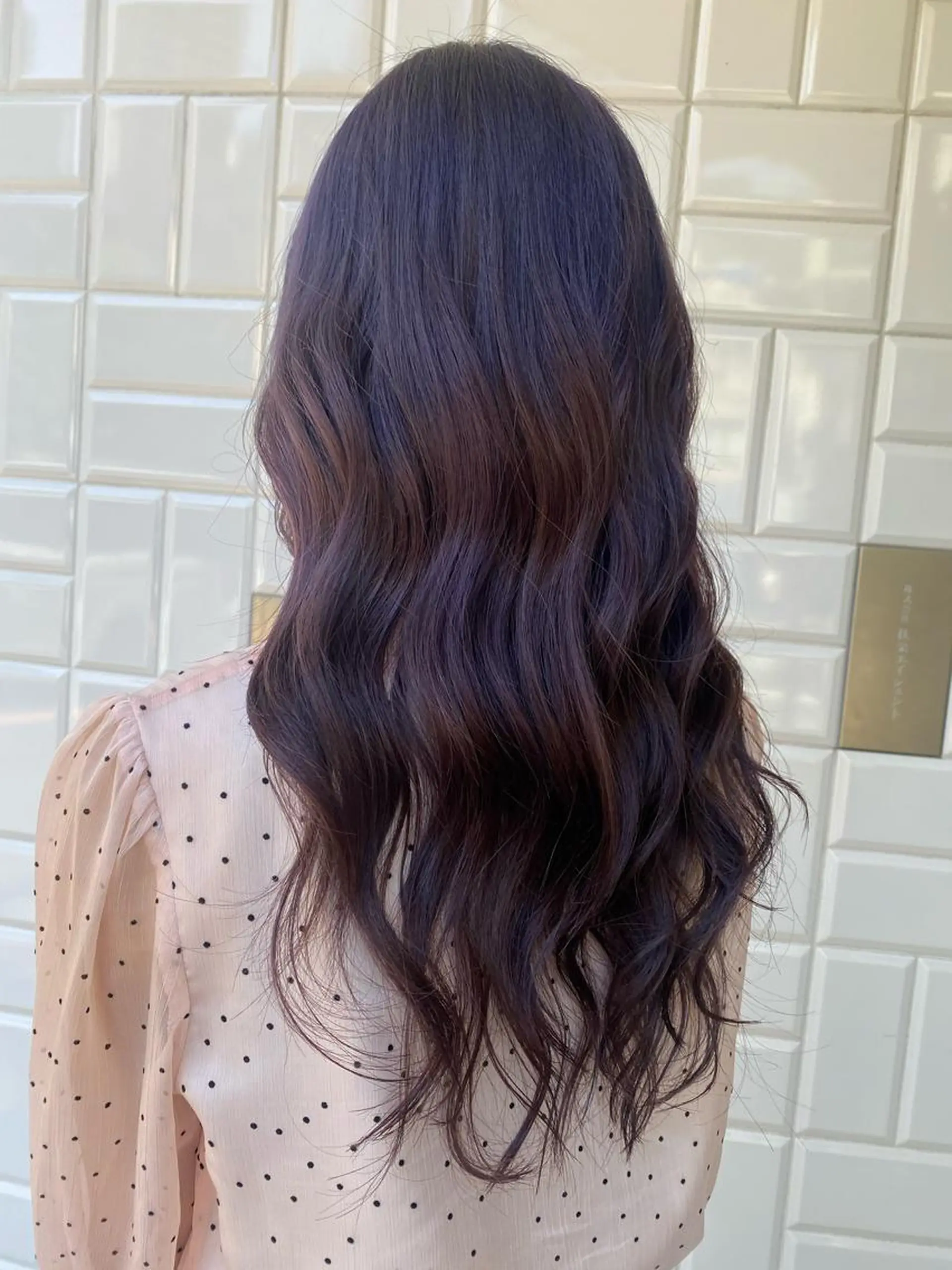 ロング カラー バイオレットカラー ヘアカラー アオイ🩵暖色 /まろやかカラーのヘアスタイル