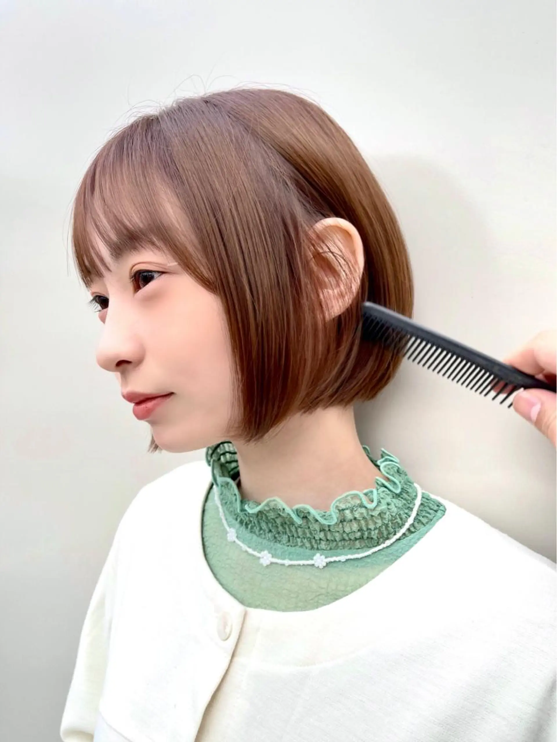ショート カラー ボブ カット ヘアカラー トリートメント トレンドヘア🌿 chinariのヘアスタイル