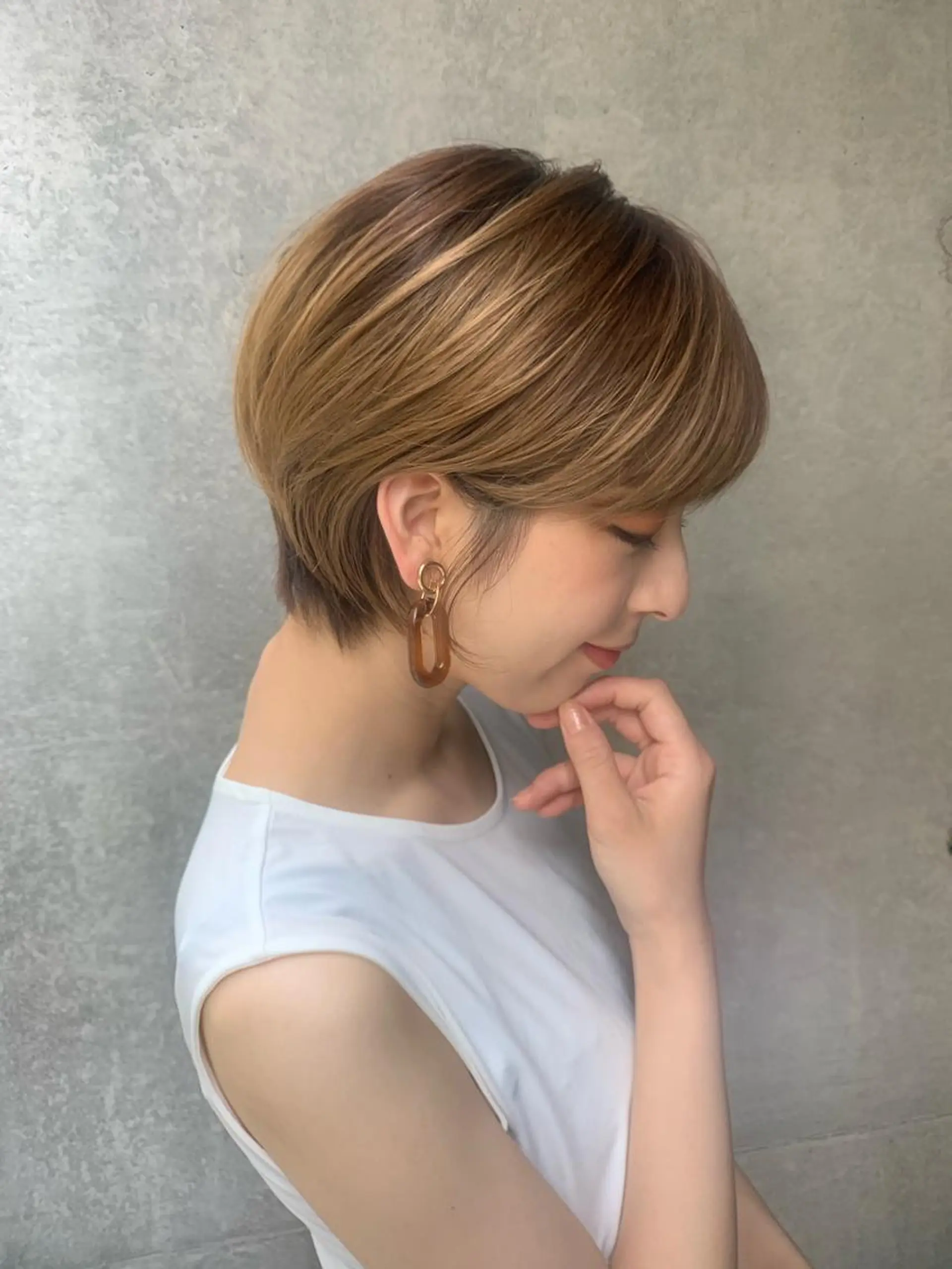 ショート レイヤー/韓国❣️ 髪質改善/e_kiのヘアスタイル