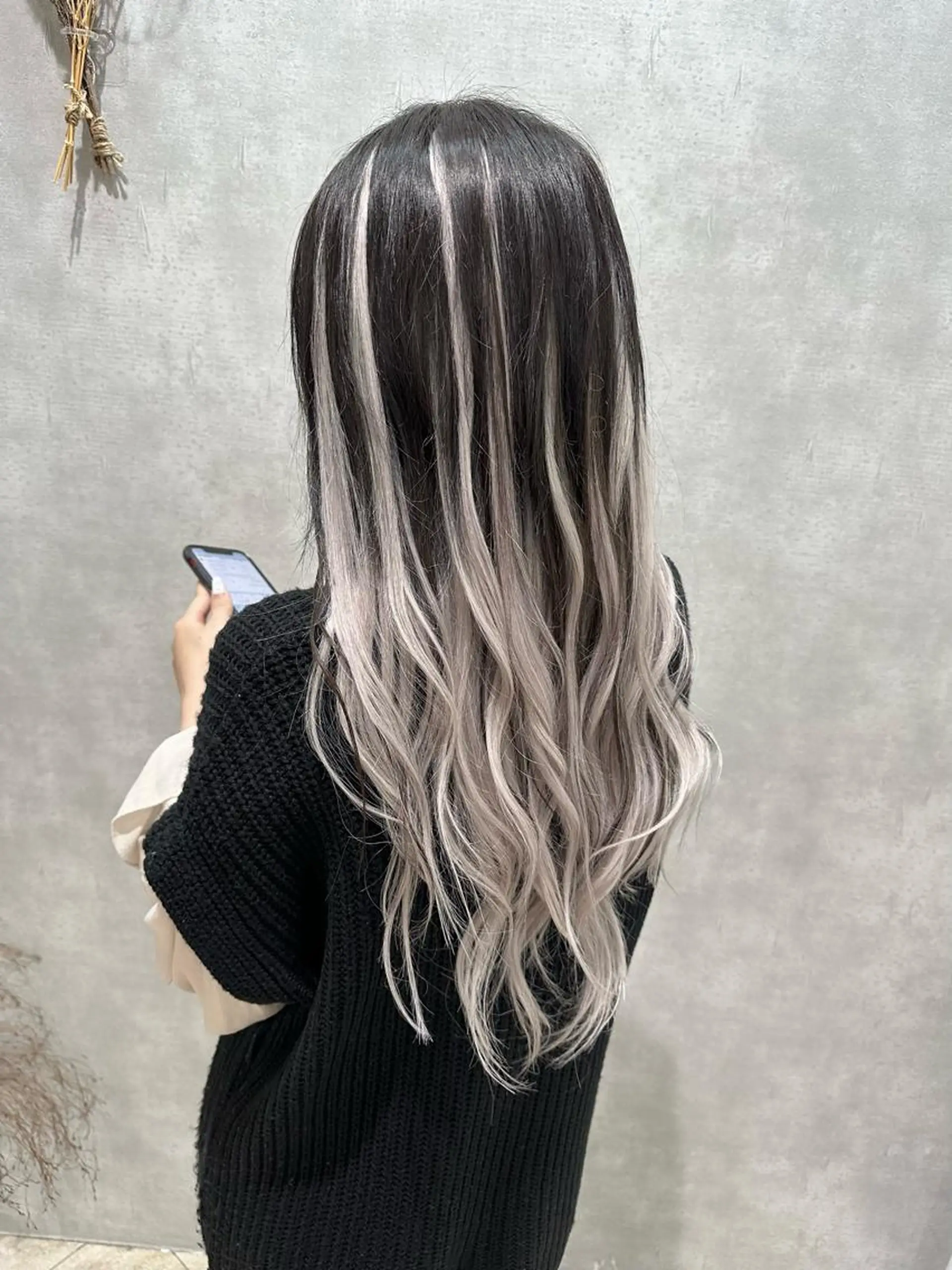 ロング カラー ヘアアレンジ シールエクステ エクステ エクステ ROSEL末吉 海渡のヘアスタイル