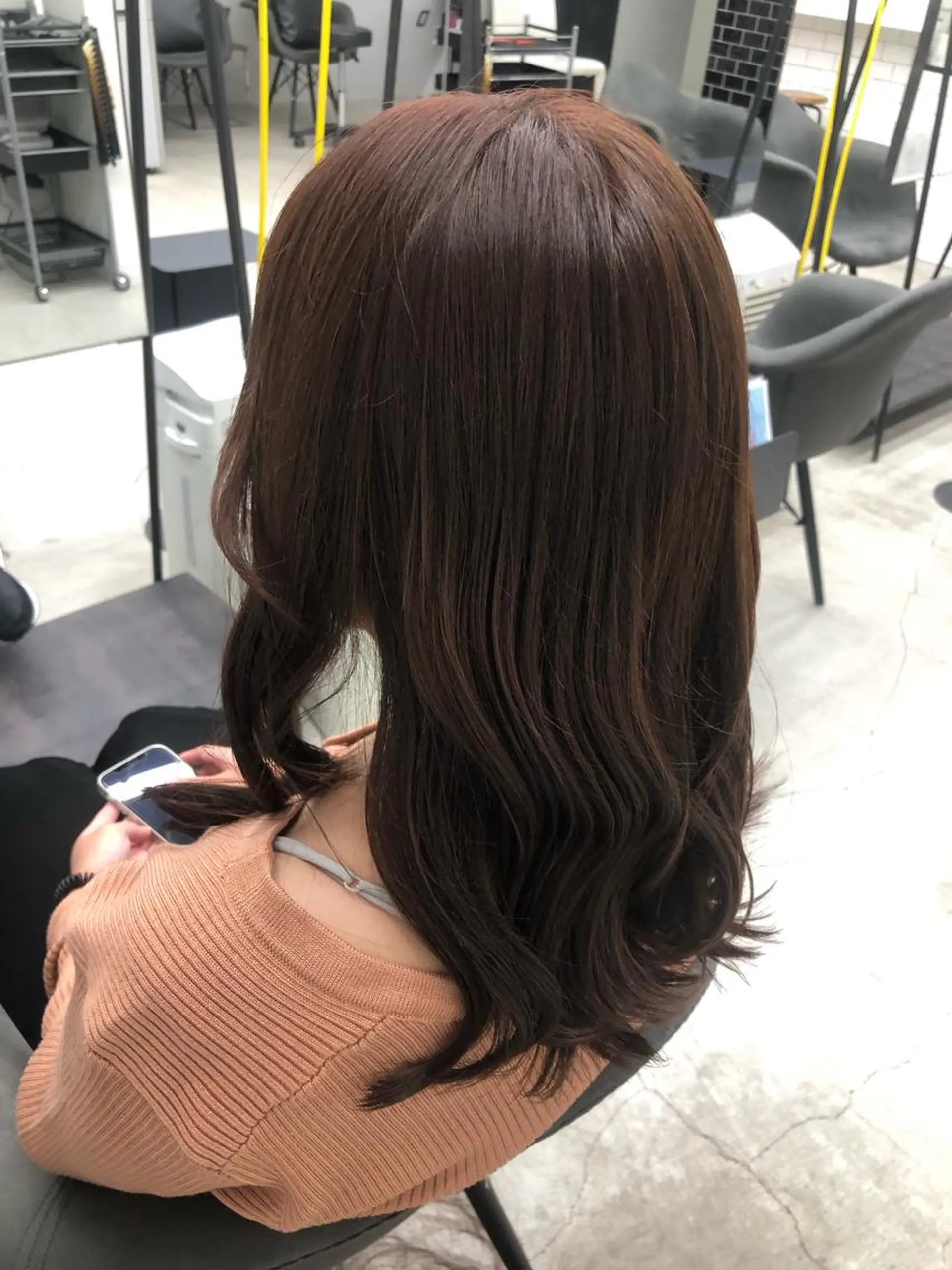 セミロング カット ヘアカラー トリートメント 🌼渋谷韓国レイヤー 桑尾幸奈🌼のヘアスタイル