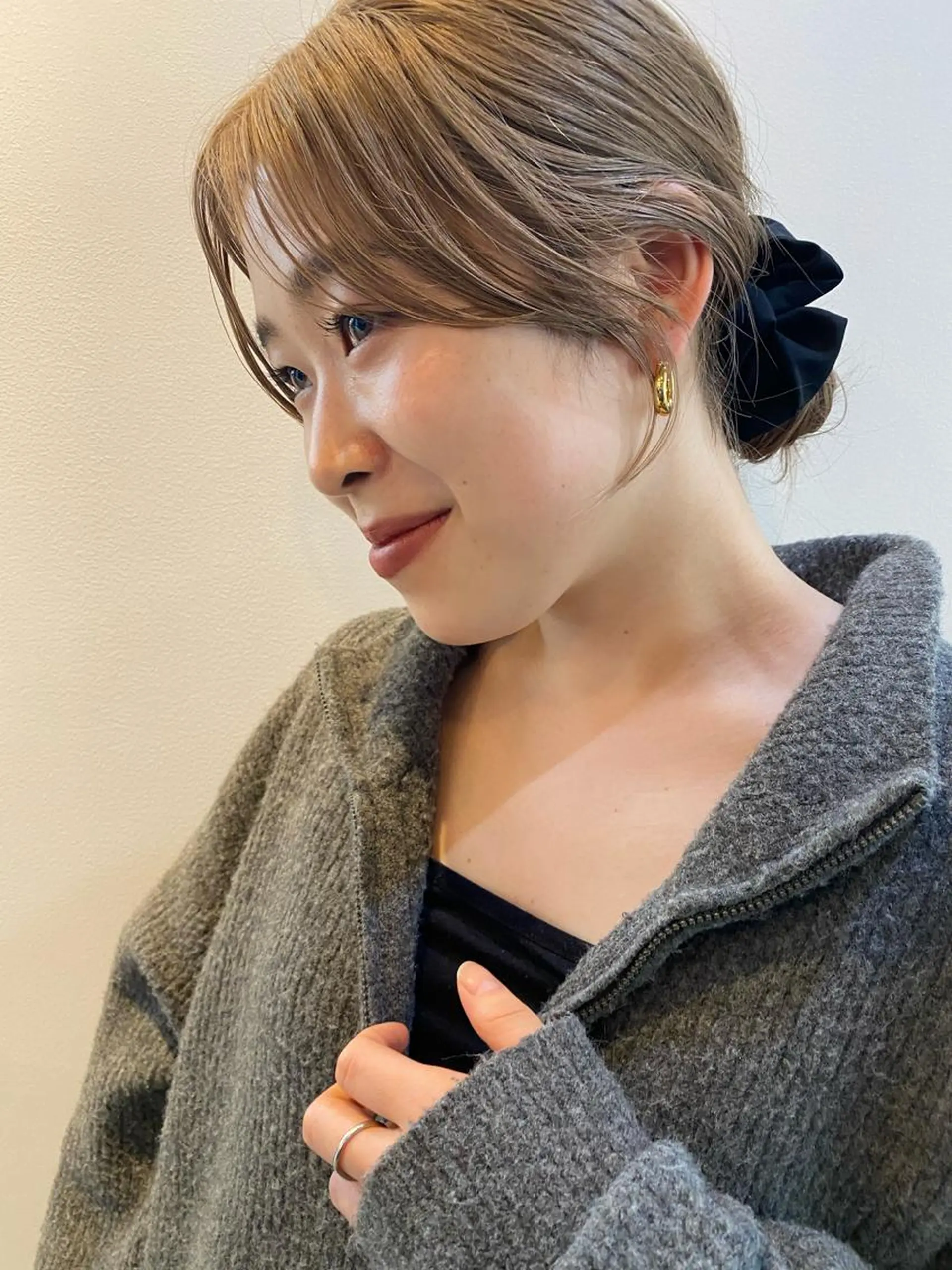 ミディアム カラー 砂原 ひよりのヘアスタイル