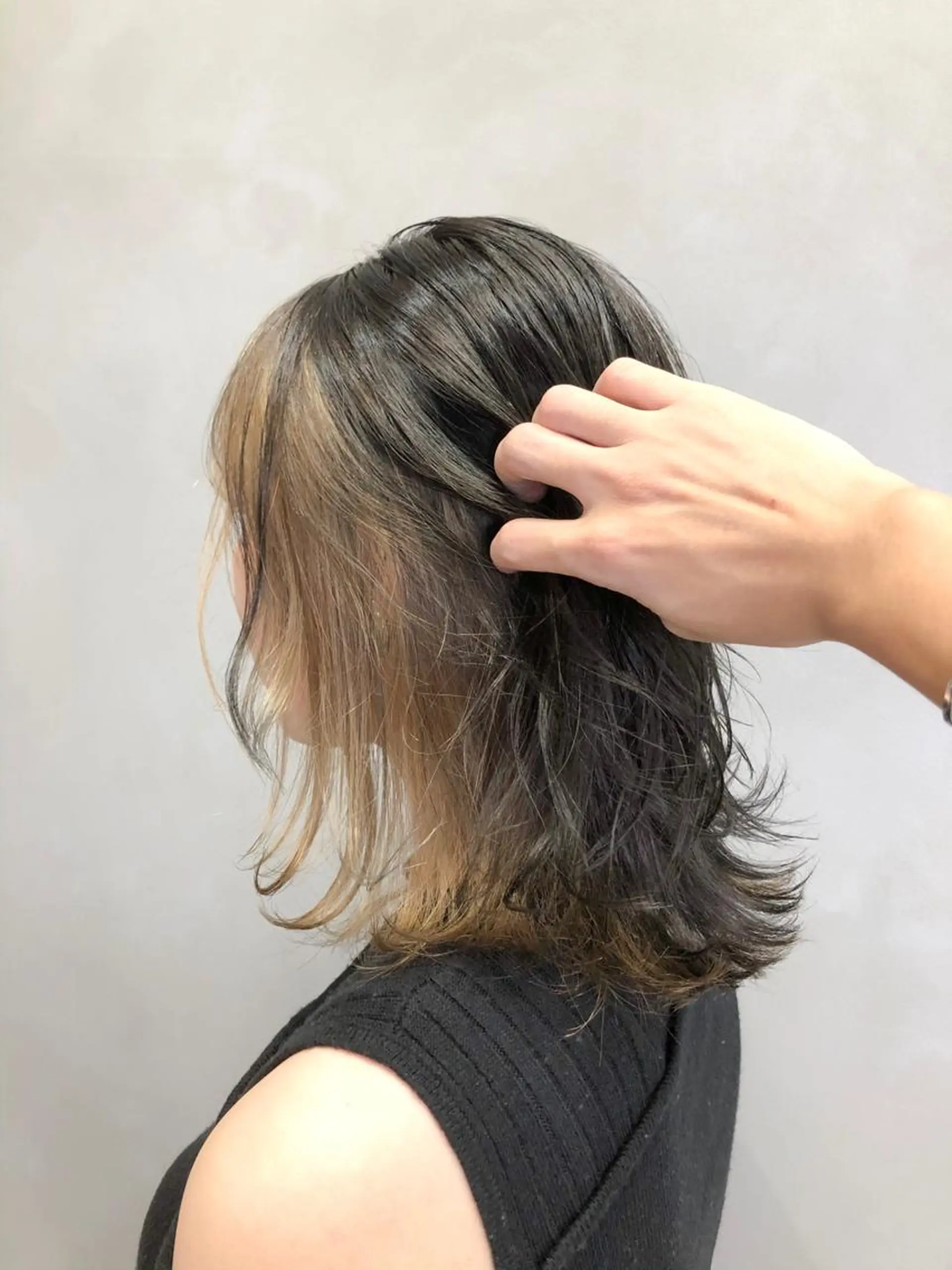 ミディアム カラー 16日~benji 福間店です 長木のヘアスタイル