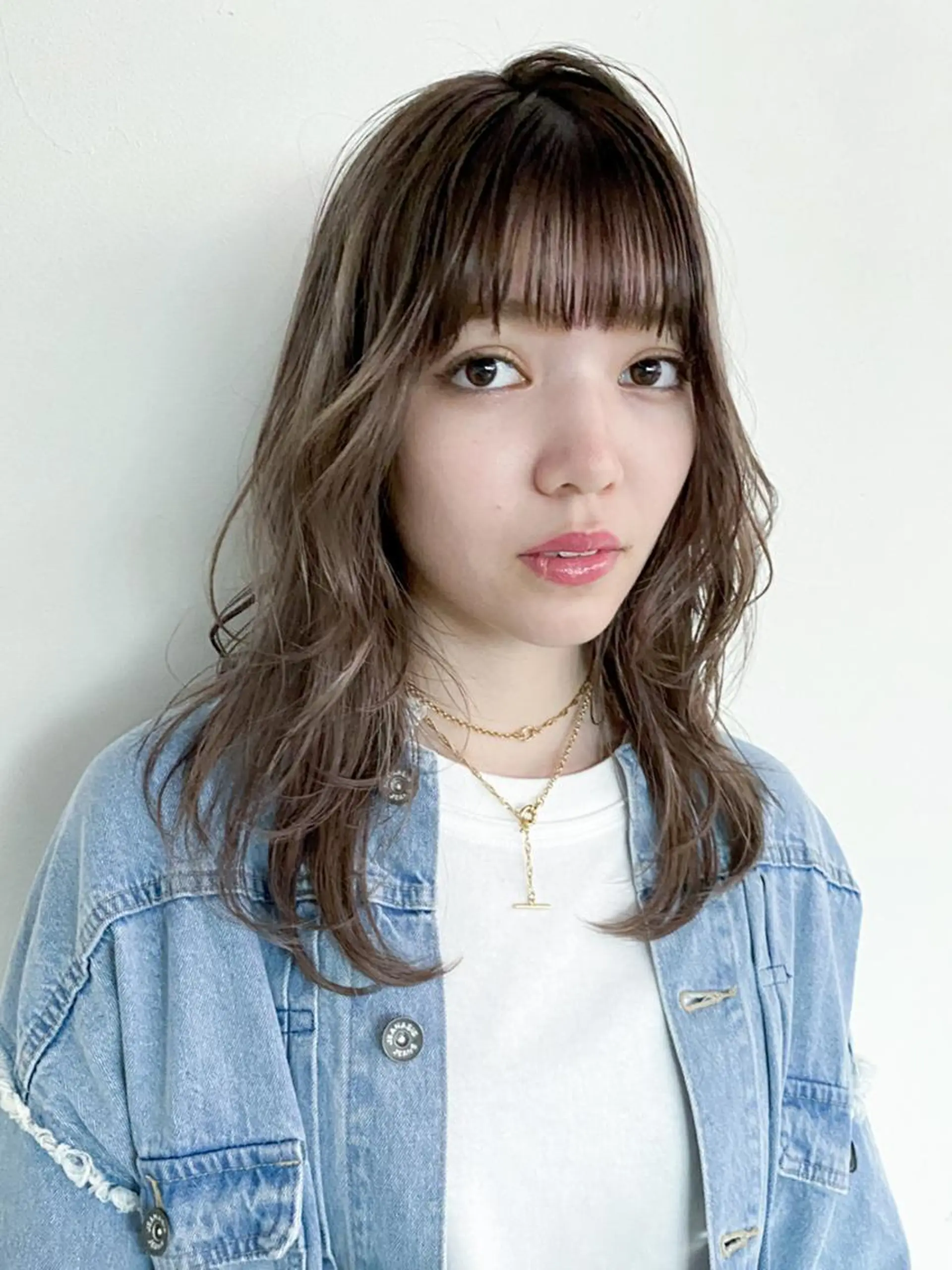 セミロング ヘアアレンジ パーマ カラー 顔周りカット レイヤーカット ITbyALBUM 浦和店のヘアスタイル