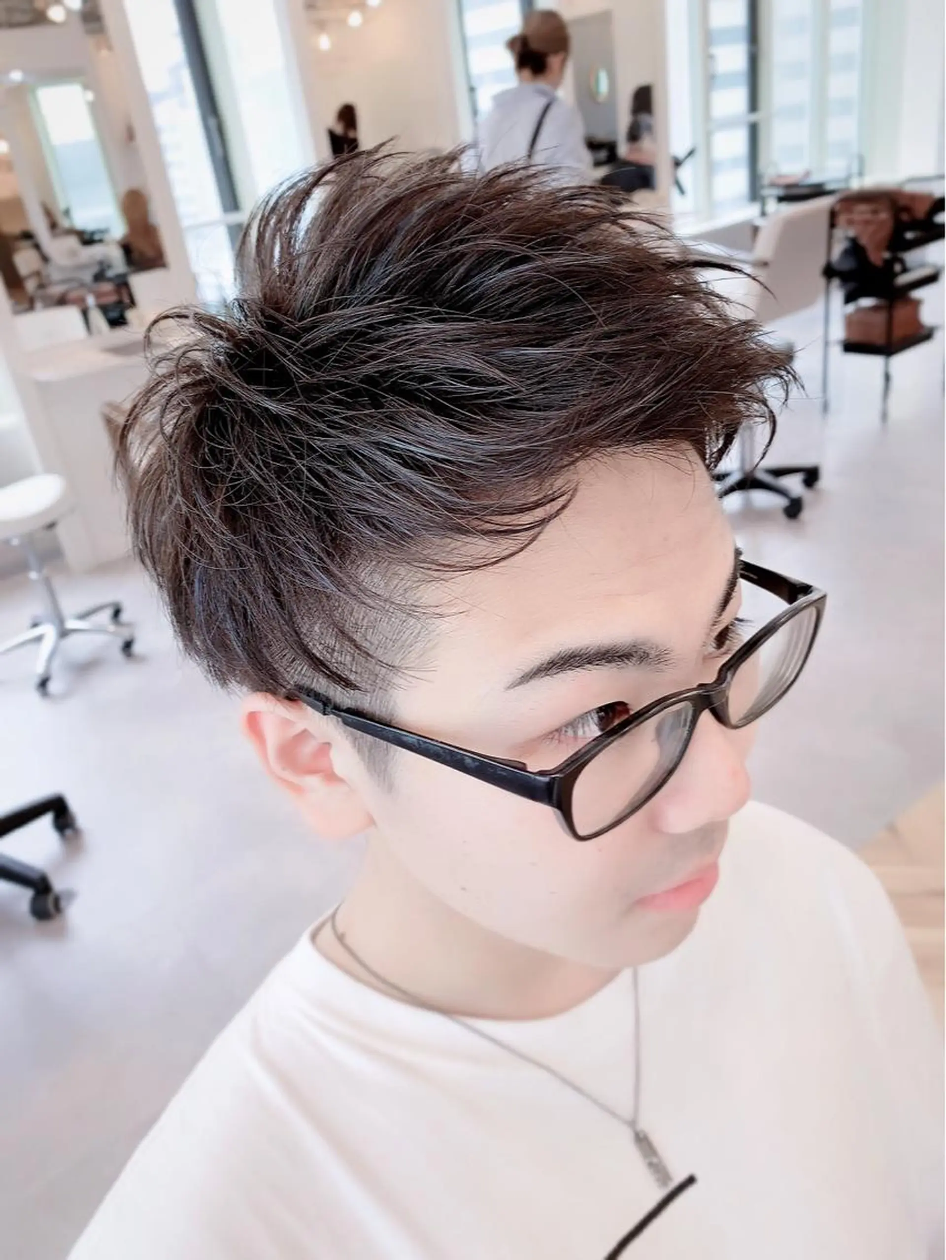 ショート メンズ メンズハイライト ハイライト 美髪矯正・髪質改善 【中村吉孝】のヘアスタイル