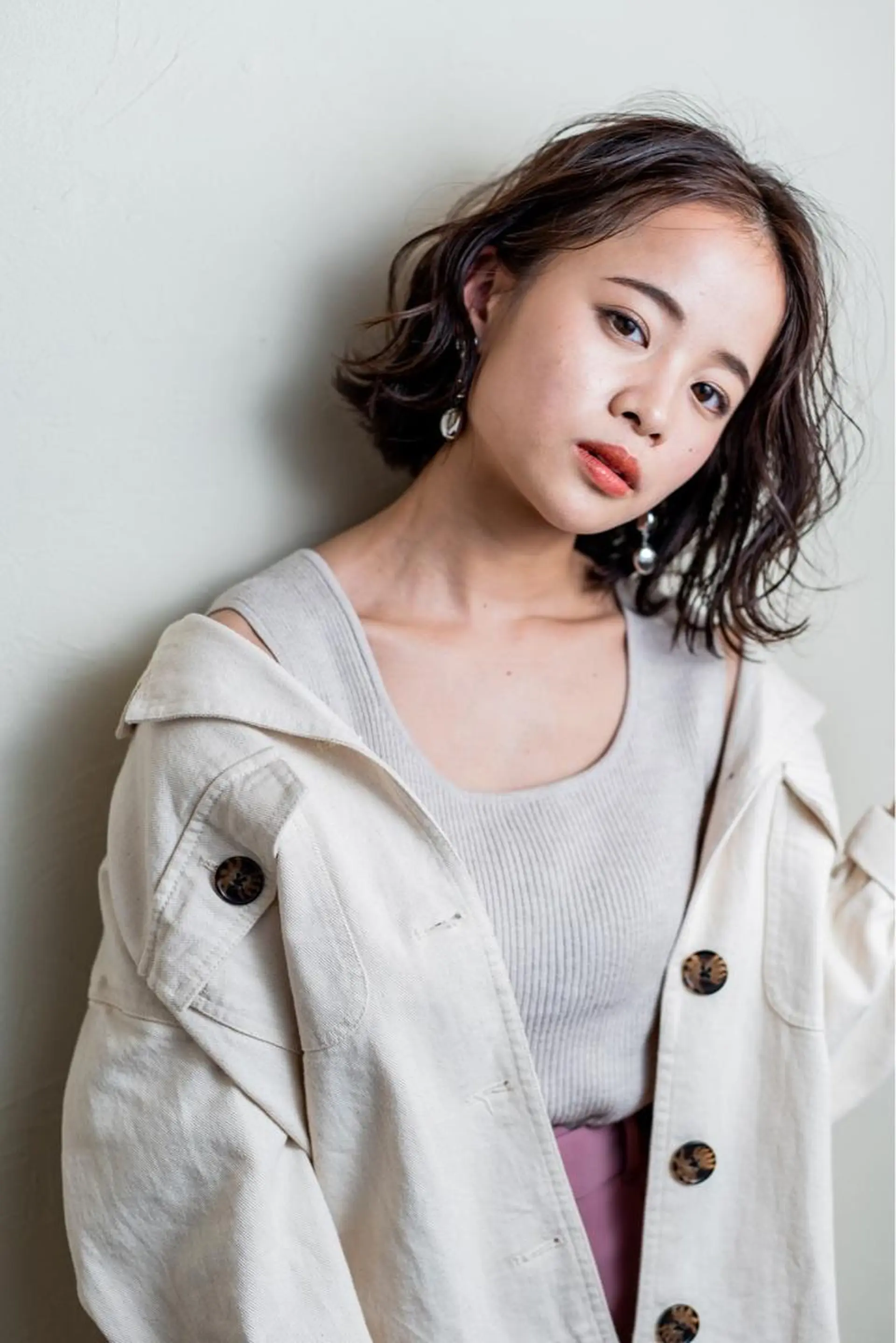 ミディアム パーマ ミディアムパーマ ボブ カット パーマ トリートメント ENIF ヤマグチアツコのヘアスタイル