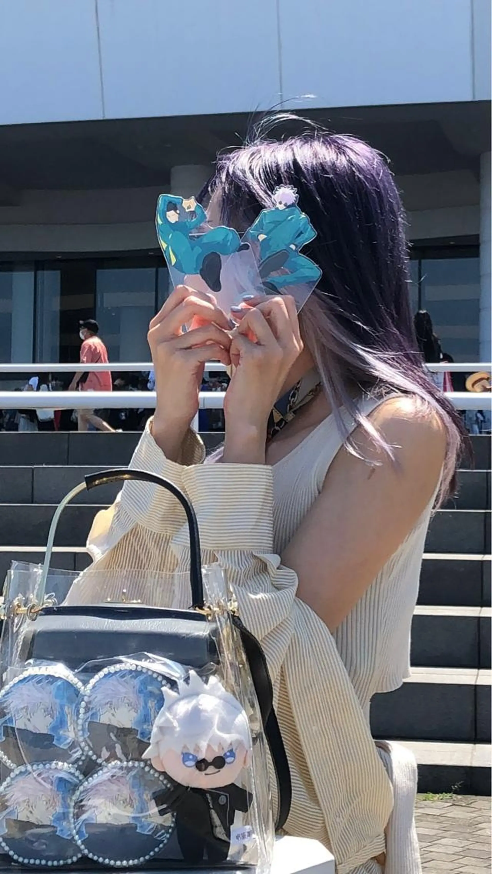 ロング カラー インナーカラー 推し ブリーチ  髪質改善のヘアスタイル