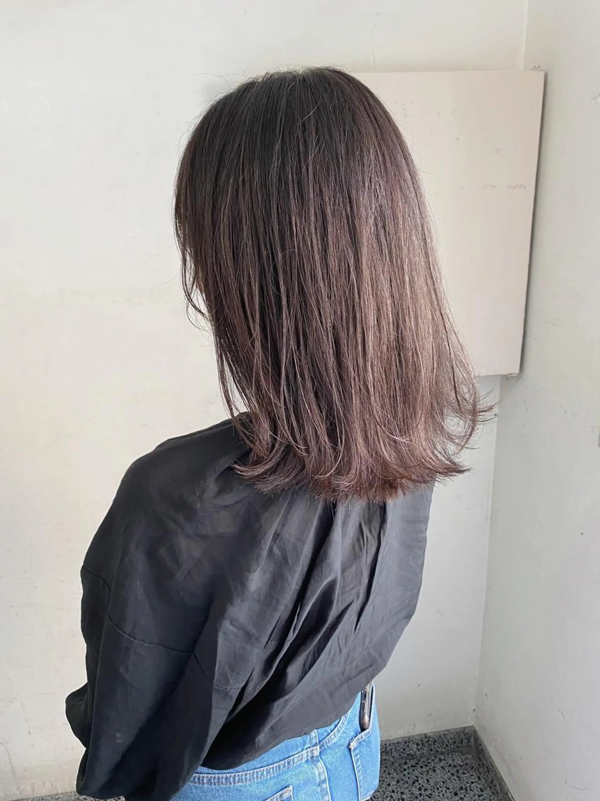 ミディアム カラー ブリーチ ブリーチなしカラー レイヤーカット レイヤーカット✂️ 横浜No1♡下鳥翔子のヘアスタイル