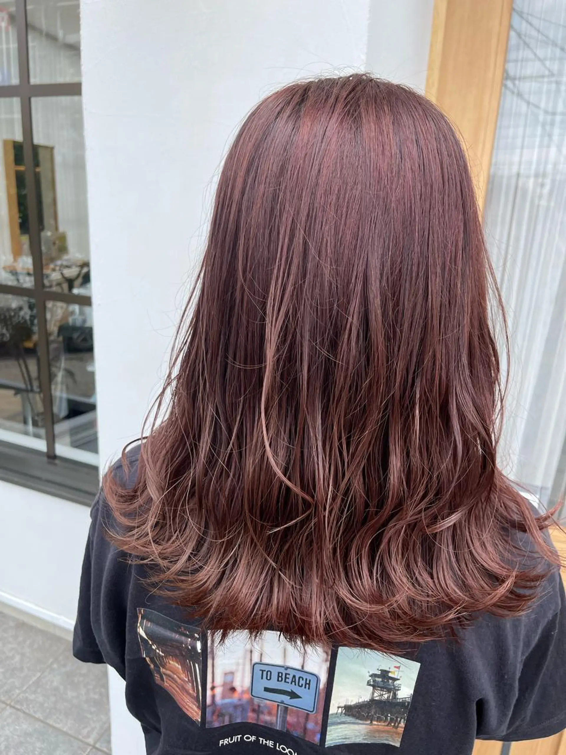 ミディアム カラー ブラウンカラー ピンクカラー カット ヘアカラー トリートメント 由比藤理子 ブリーチカラー🌈のヘアスタイル