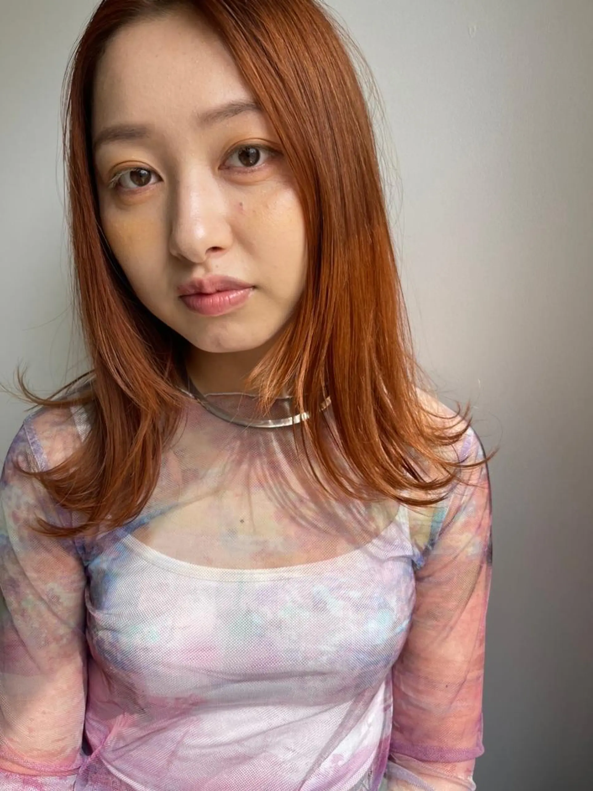 ミディアム カラー パーマ アディクシーカラー ブリーチ ブロンド ブルーカラー ハイライトカラー ヘアカラー トリートメント CEINE＋ officialのヘアスタイル