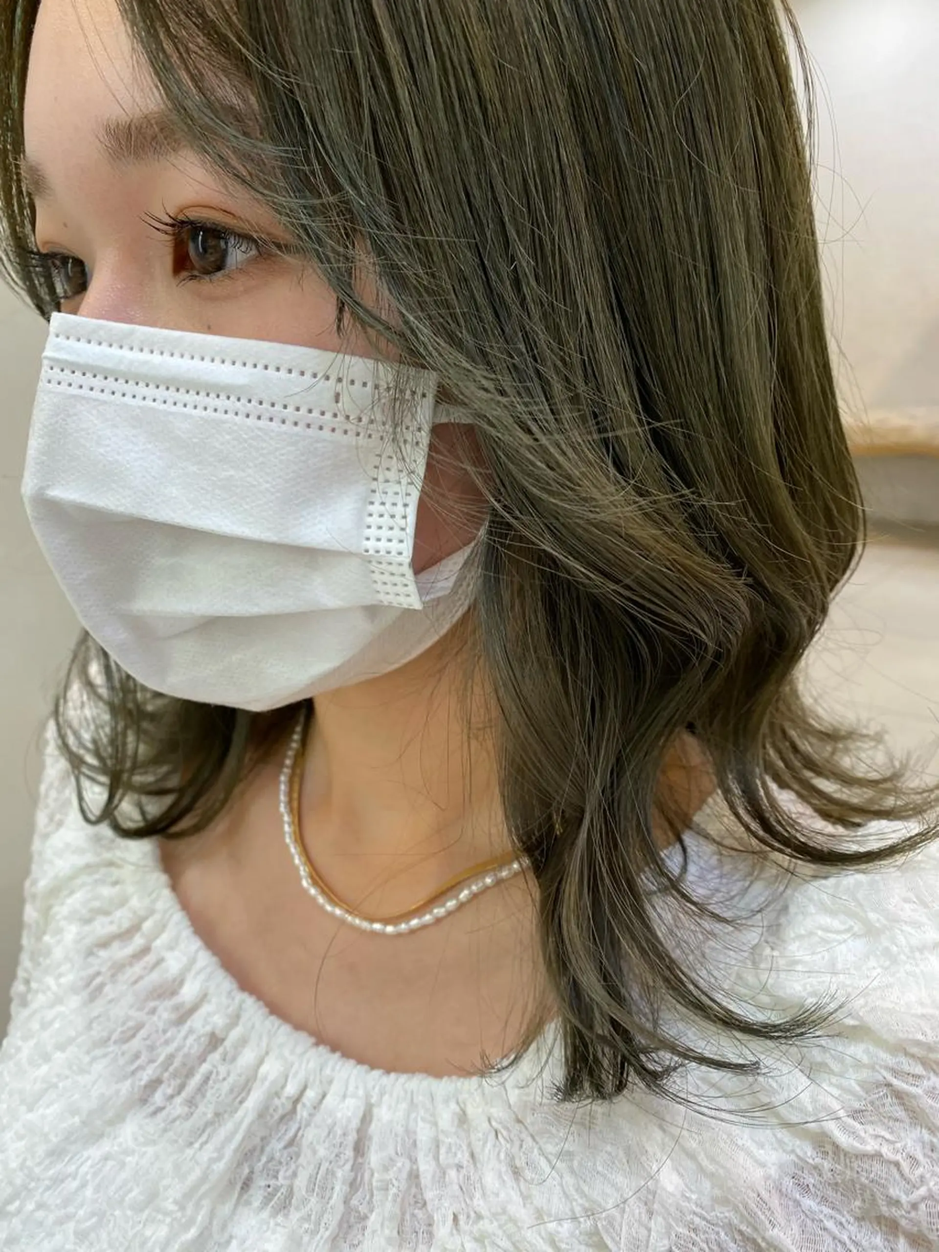ミディアム カラー ヘアアレンジ マツエク・マツパ ベージュカラー 透明感カラー🫧ヘア セット🫧松本菜月の眉毛・アイブロウイメージ