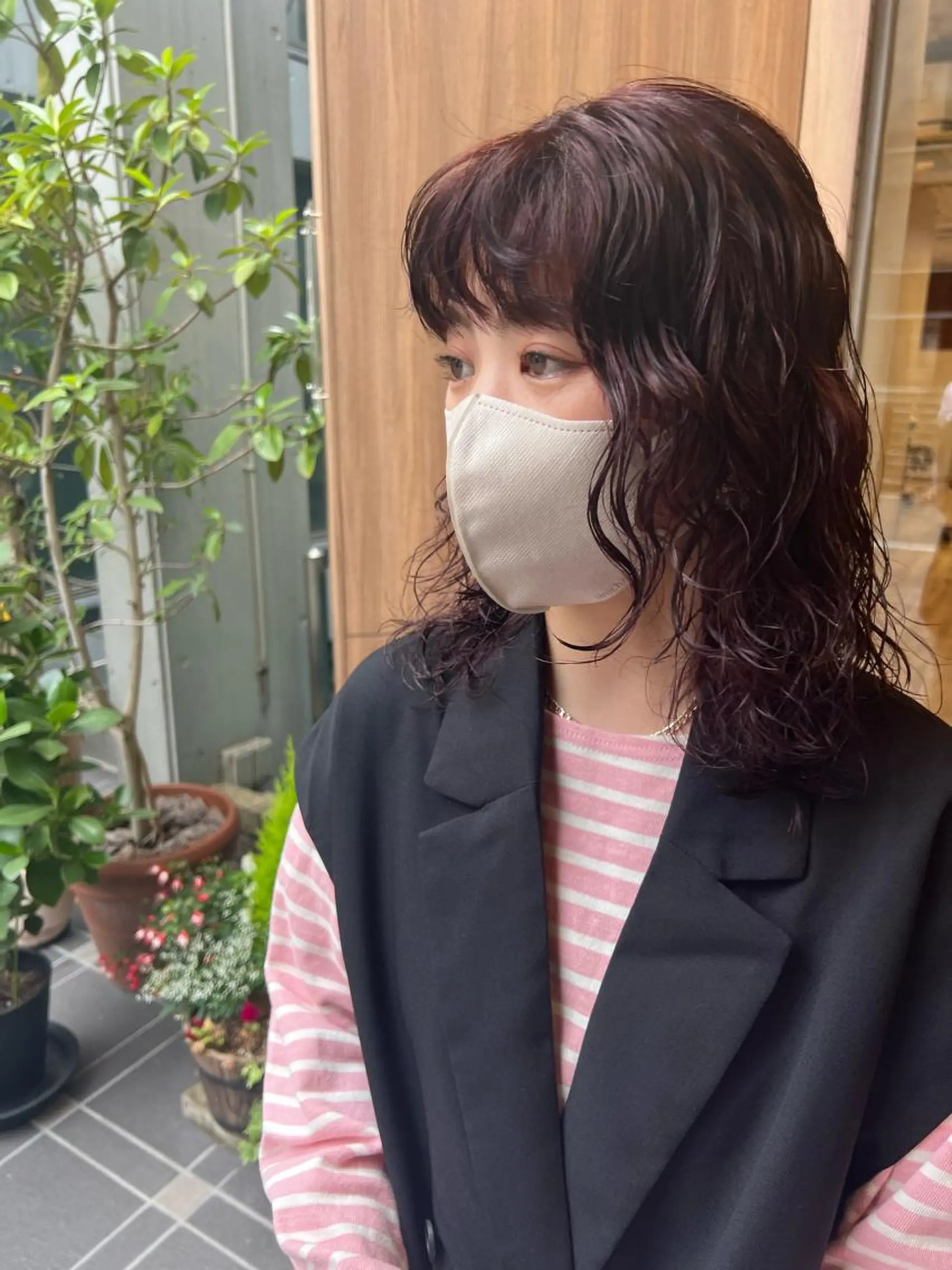 セミロング パーマ 池田理紗/ bob/メンズカットのヘアスタイル