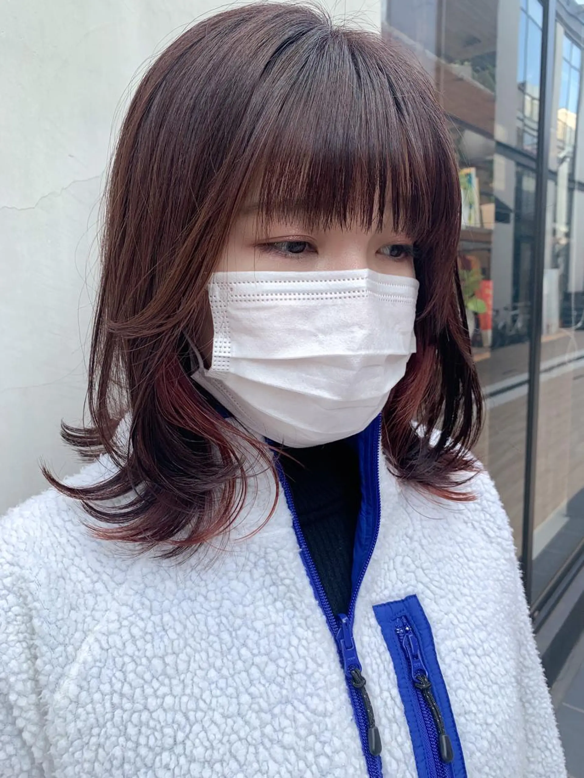 ミディアム カラー ヘアアレンジ ヘアカラー トリートメント yuka .のヘアスタイル