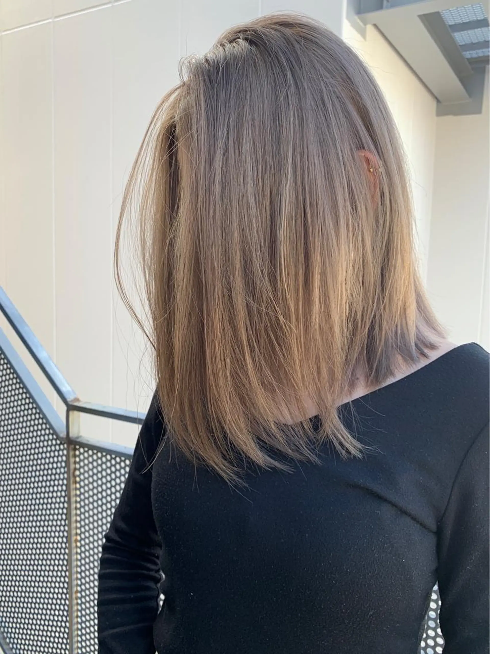 ミディアム カラー ベージュカラー 透明感カラー ダブルカラー ヘアカラー トリートメント YUSUKE レイヤーカットカラーのヘアスタイル