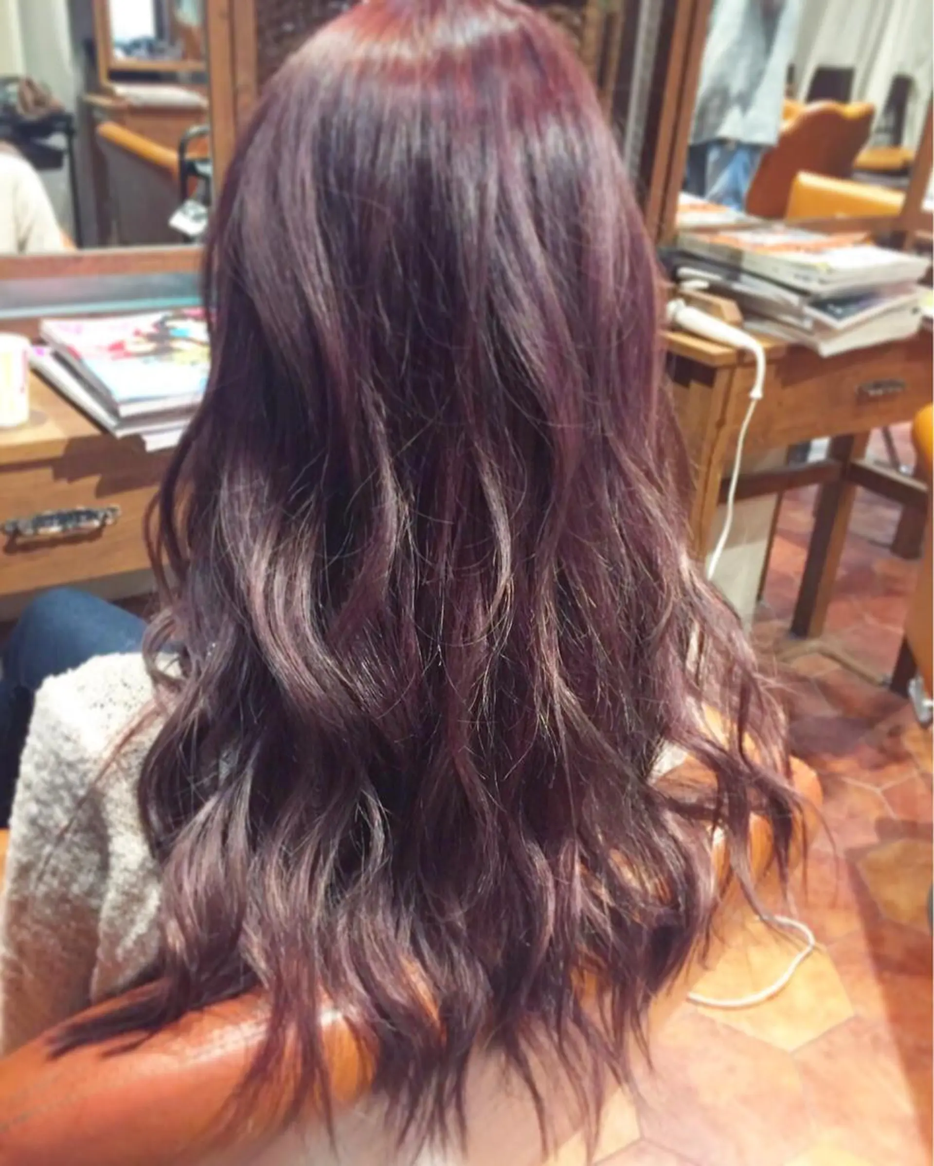 ミディアム セミロング ロング カラー アッシュ ピンクカラー ピンクアッシュ kazufumi ..のヘアスタイル