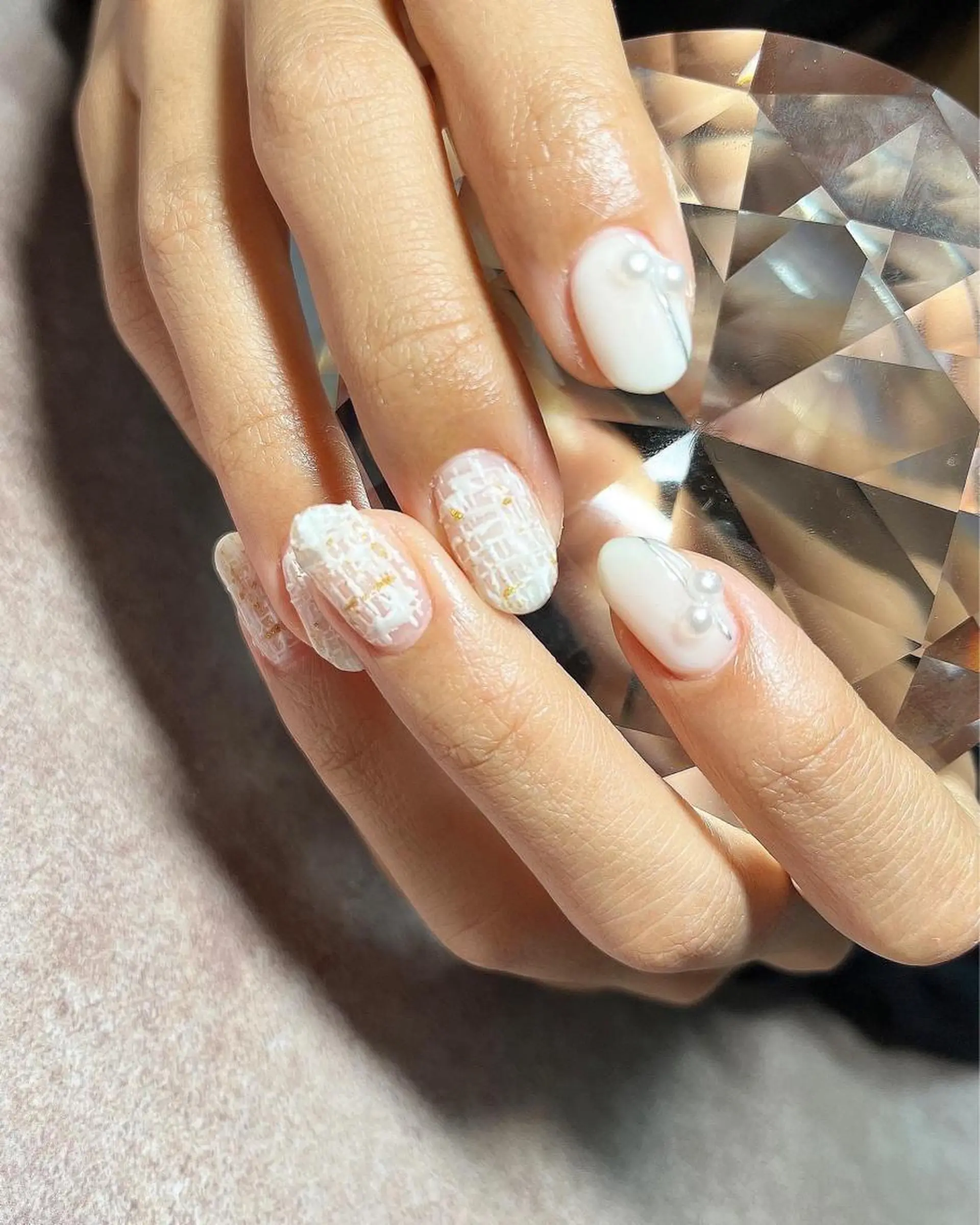 ネイル ツイードネイル ハンドネイル nail salon M'U【エムユー】のネイルデザイン