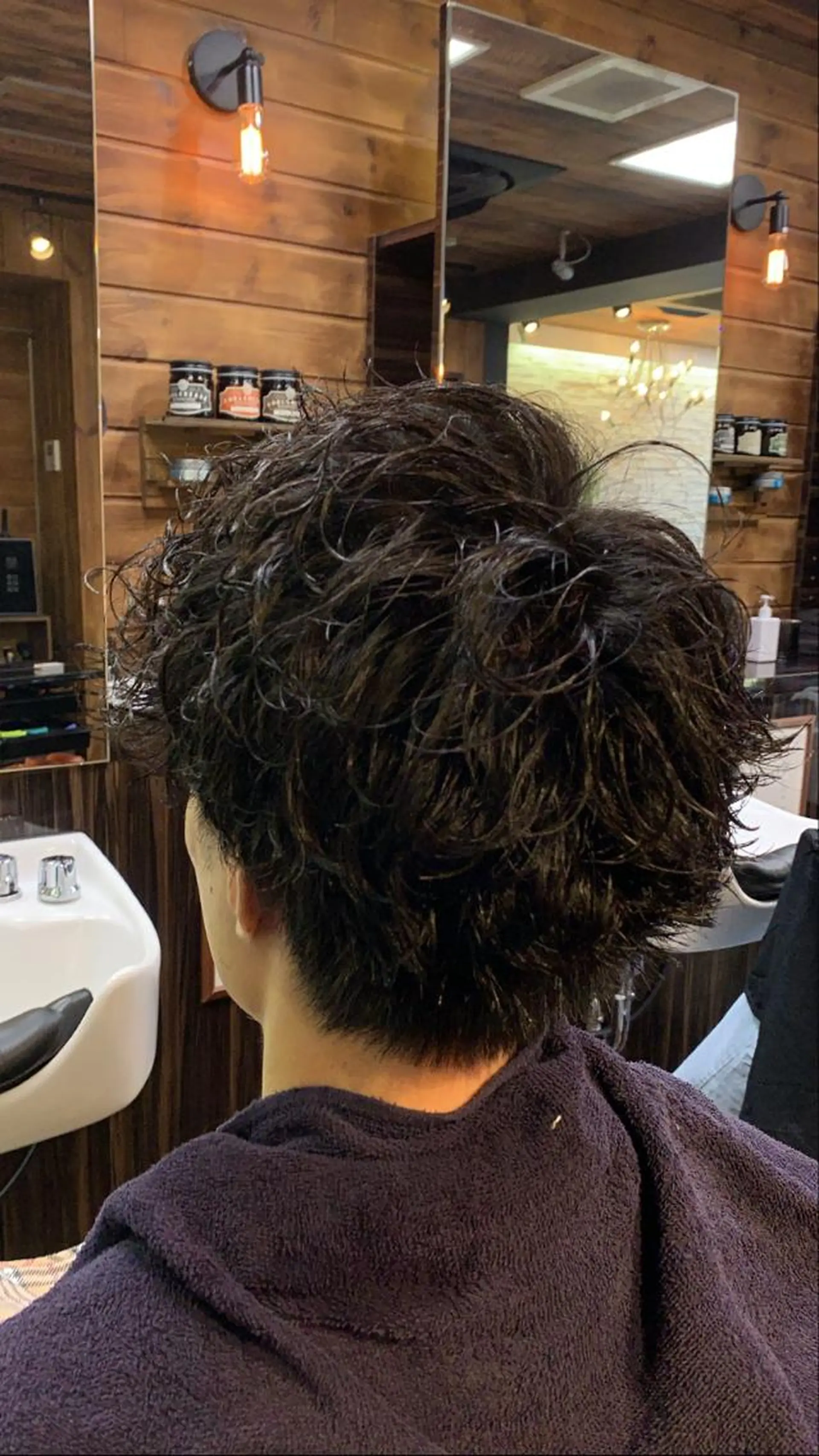 ショート パーマ メンズ 高橋 流耀のヘアスタイル