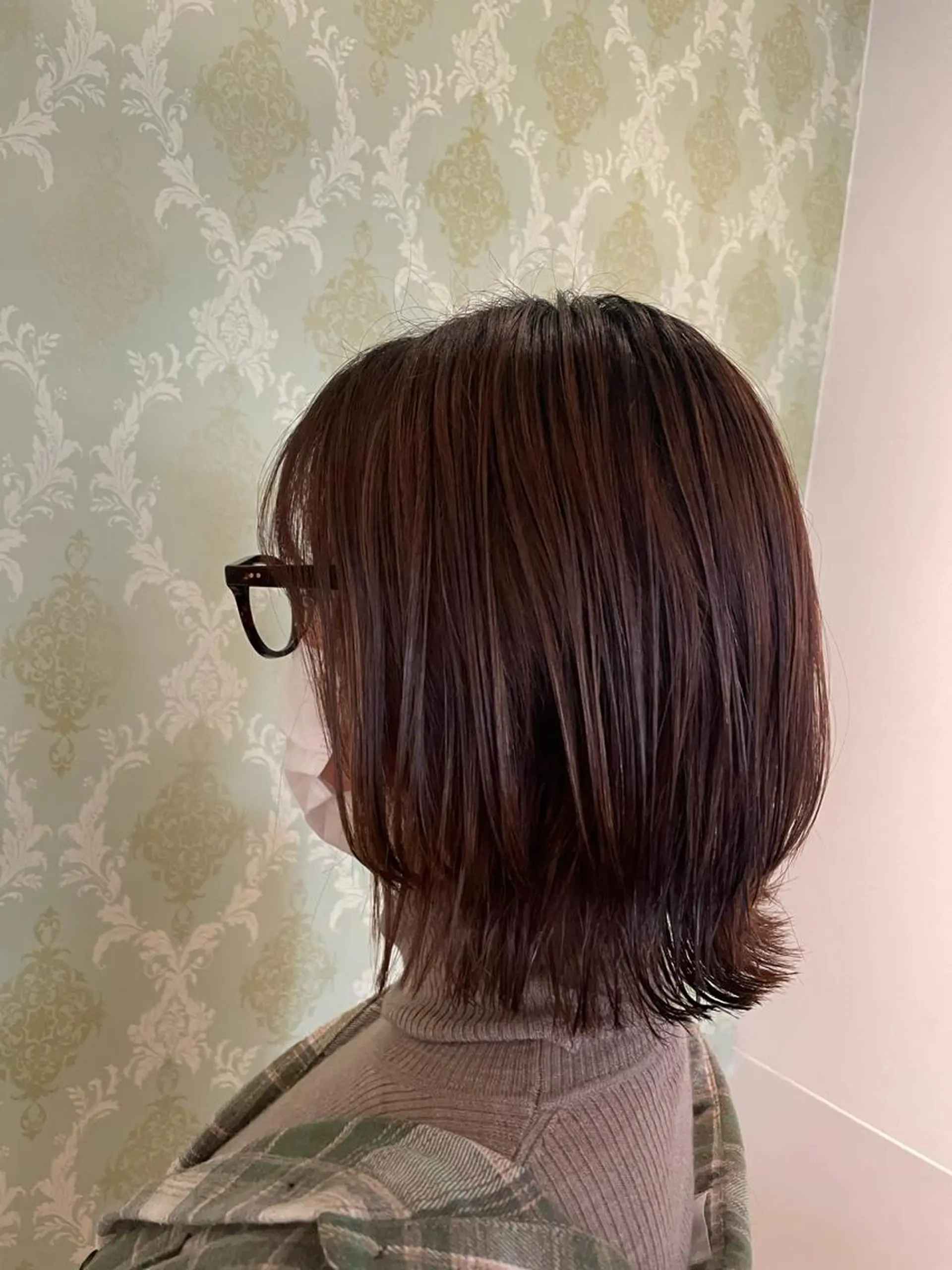 ミディアム ウルフカット カット EARTH中島 秋桜久のヘアスタイル