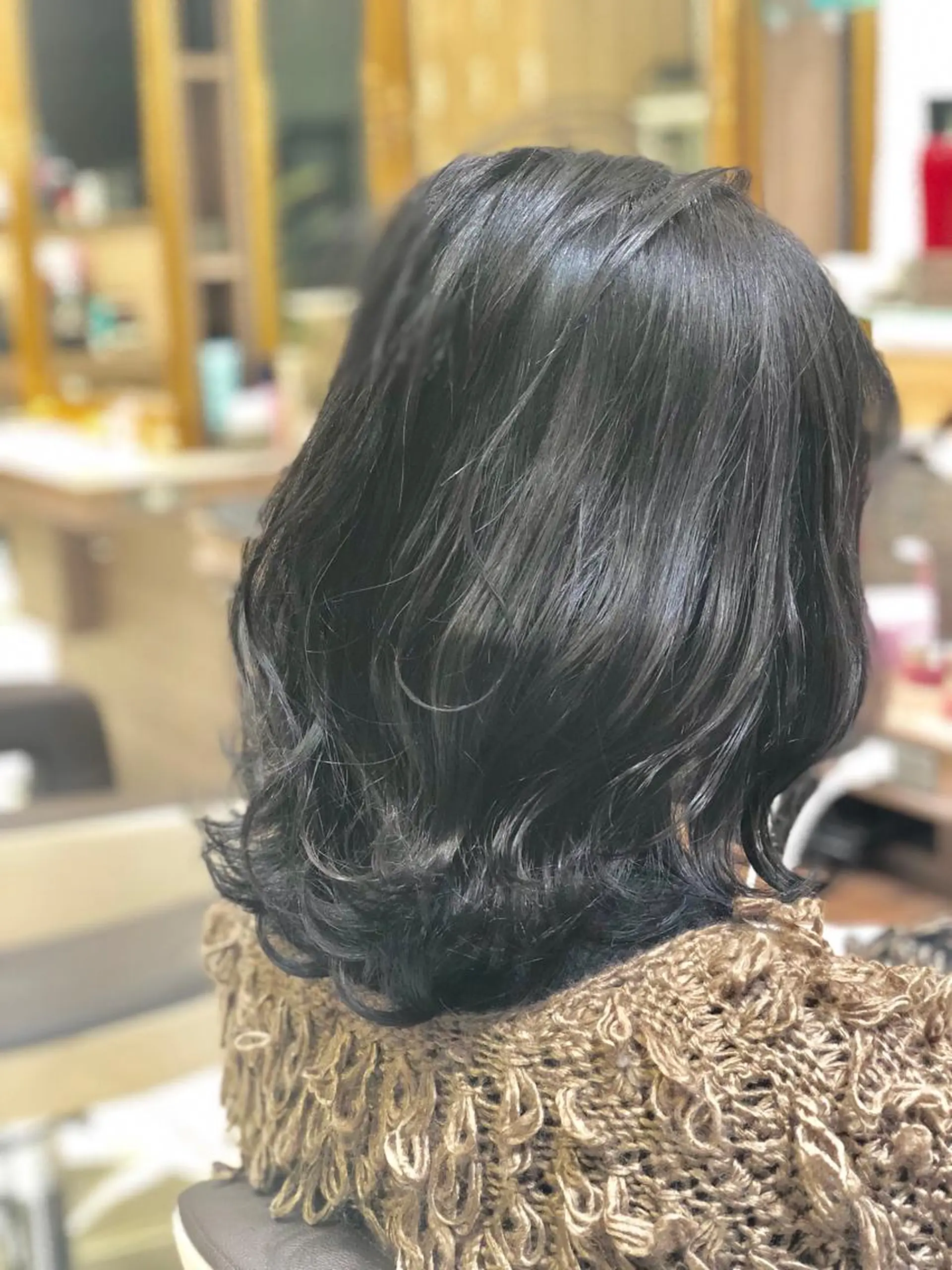 ミディアム カラー アッシュ 黒髪 店長 小池アキトのヘアスタイル