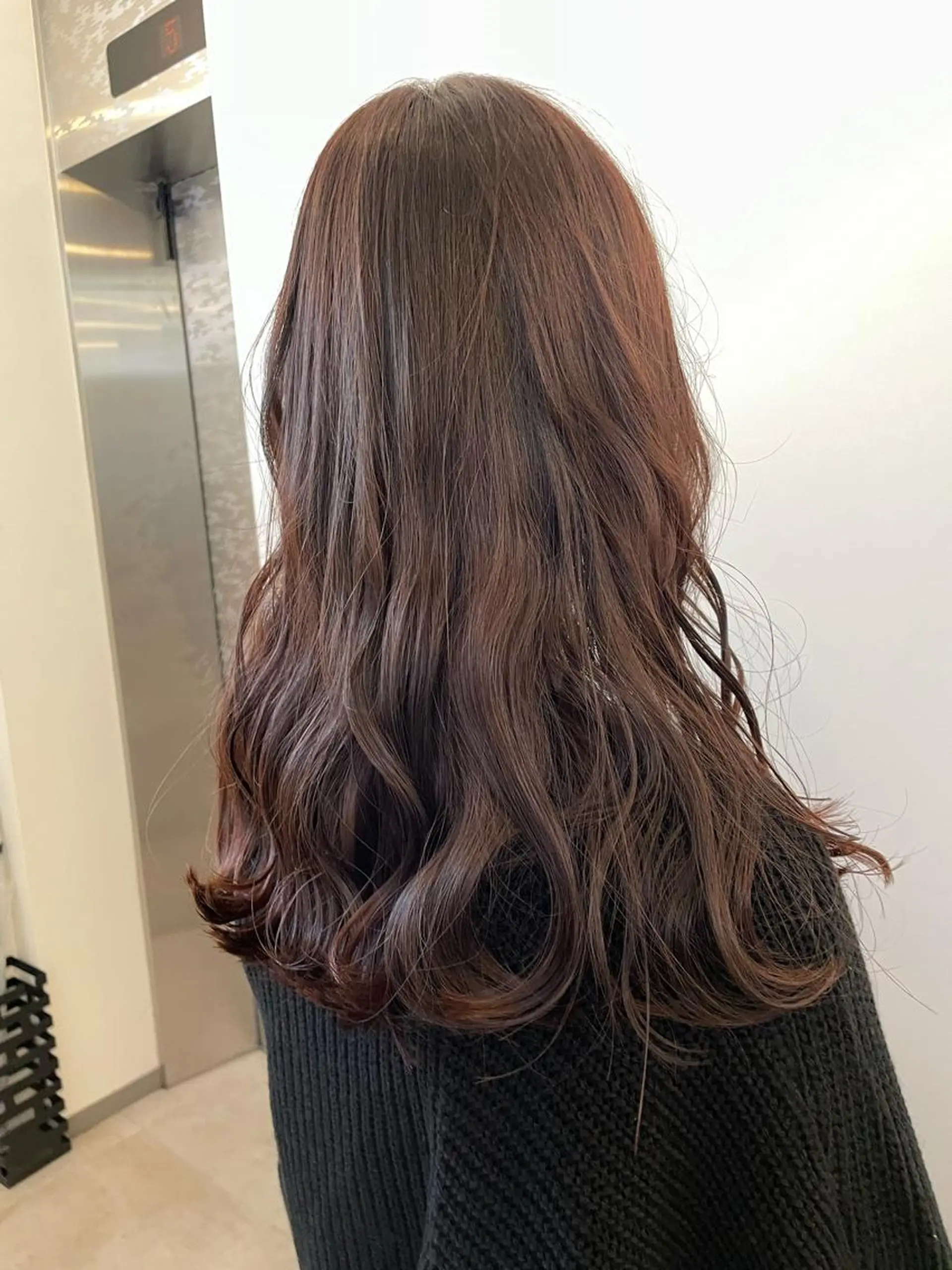 ロング カラー カット ヘアカラー 💘韓国レイヤー上 品カラーruru💘のヘアスタイル