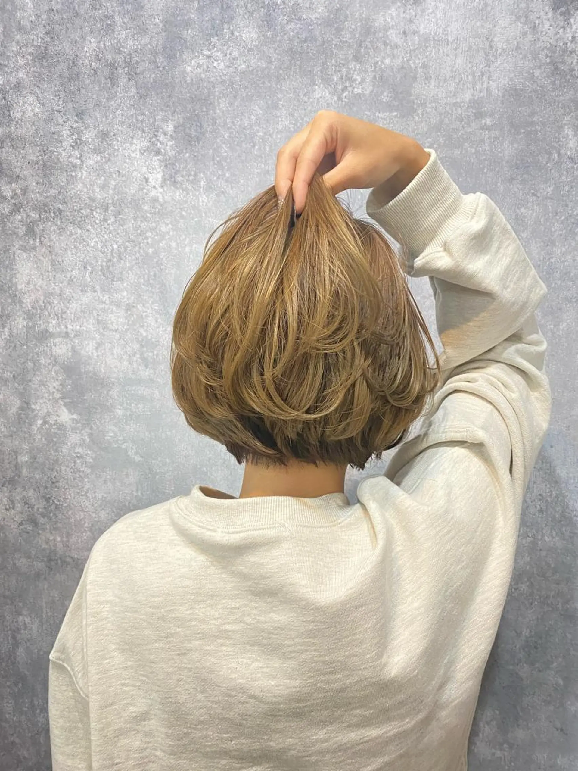 ショート かきあげバング 韓国風ヘア en Siena エンシエナのヘアスタイル