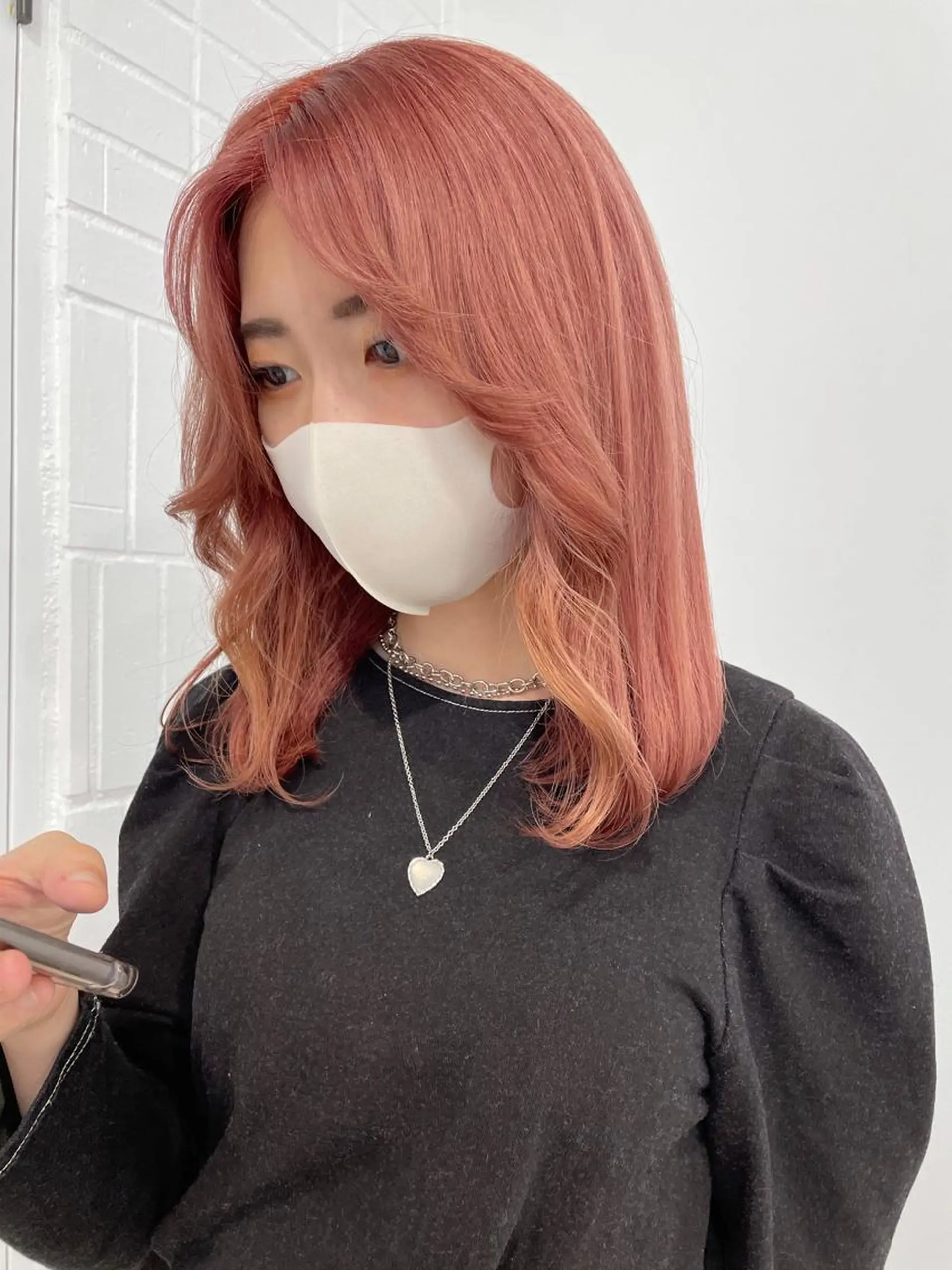 ロング カラー ヘアアレンジ ベージュカラー ピンクカラー ピンクベージュ ヘアカラー トリートメント ボブ×柔らかいカラー 🌷misaki𓍼のヘアスタイル