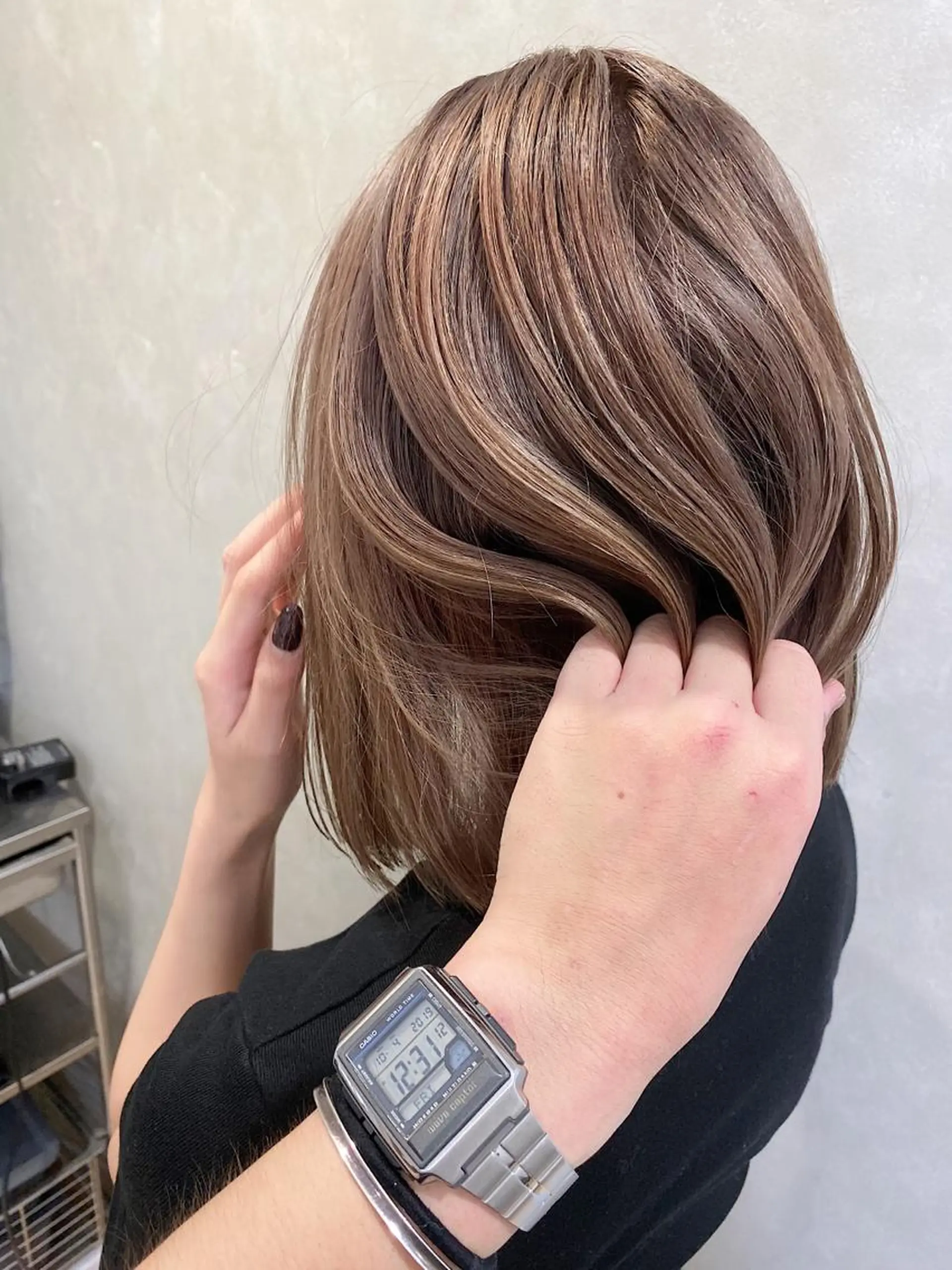 ミディアム カラー ヘアアレンジ ヘアカラー トリートメント lani ブリーチ /ダブルカラーのヘアスタイル