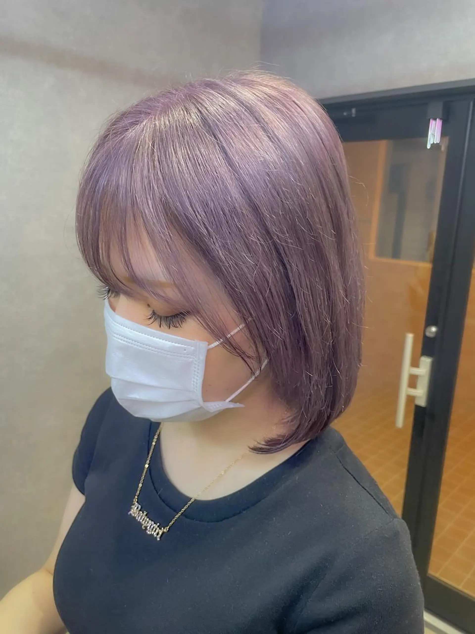 ショート カラー アッシュ バイオレットカラー バイオレットアッシュ 朝倉 海斗のヘアスタイル