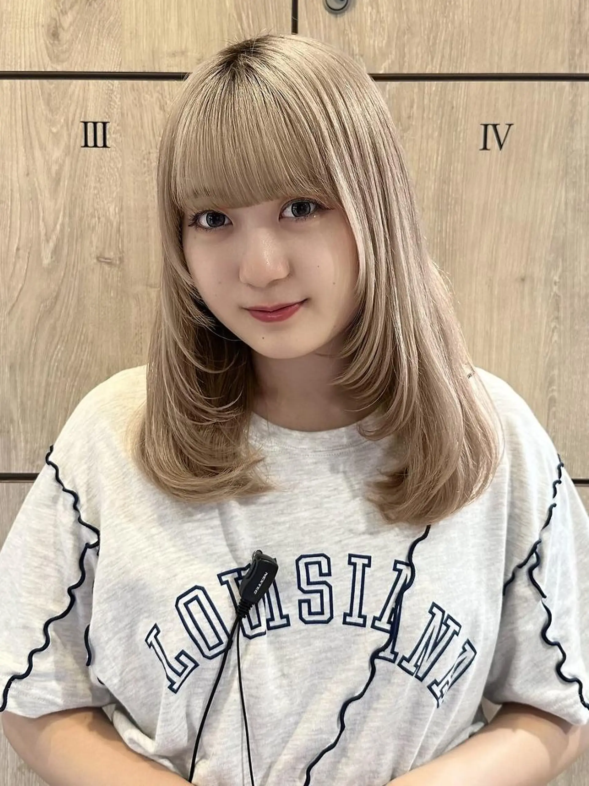 ロング ボブ ハイライト 髪質改善 韓国風ヘア レイヤーカット .5 by soleil 小松店のヘアスタイル
