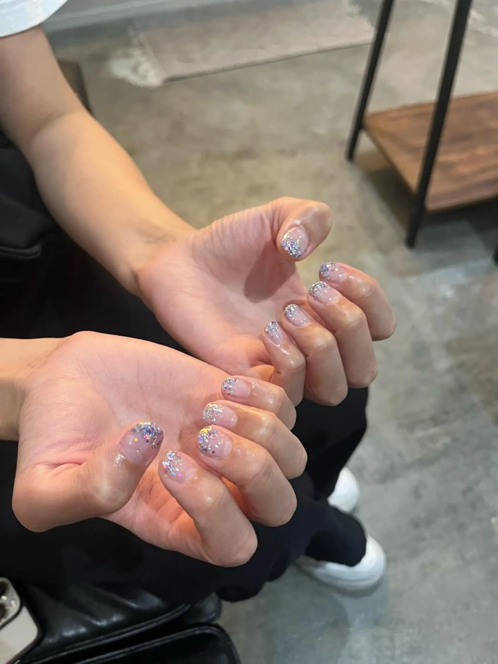 ネイル グラデーション ラメ(グリッター) ラメグラデーション Etel atelier。のネイルデザイン