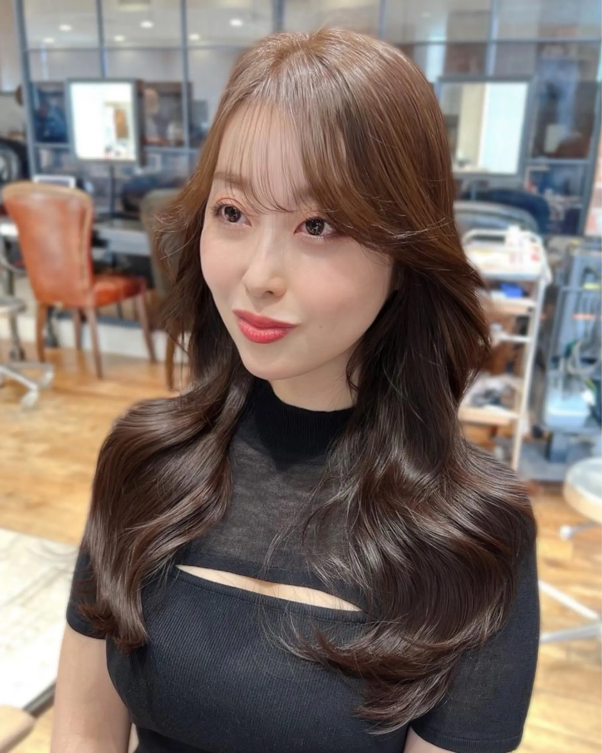 セミロング 韓国ヘア🇰🇷髪質 改善たけるのヘアスタイル