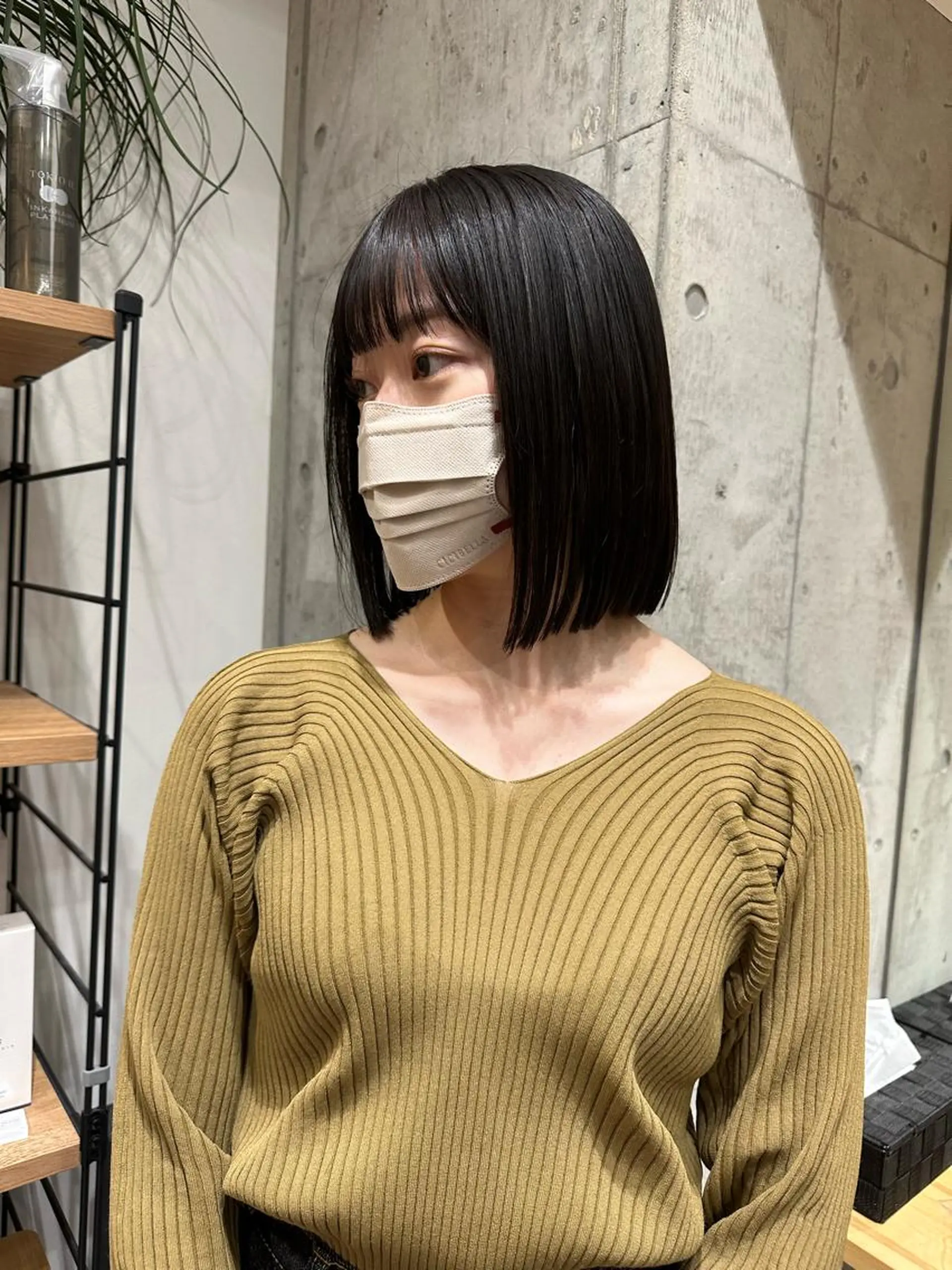 ショート ボブ ヘアカラー トリートメント ✨透明感カラー/縮毛 恵比寿HAYATO✨のヘアスタイル