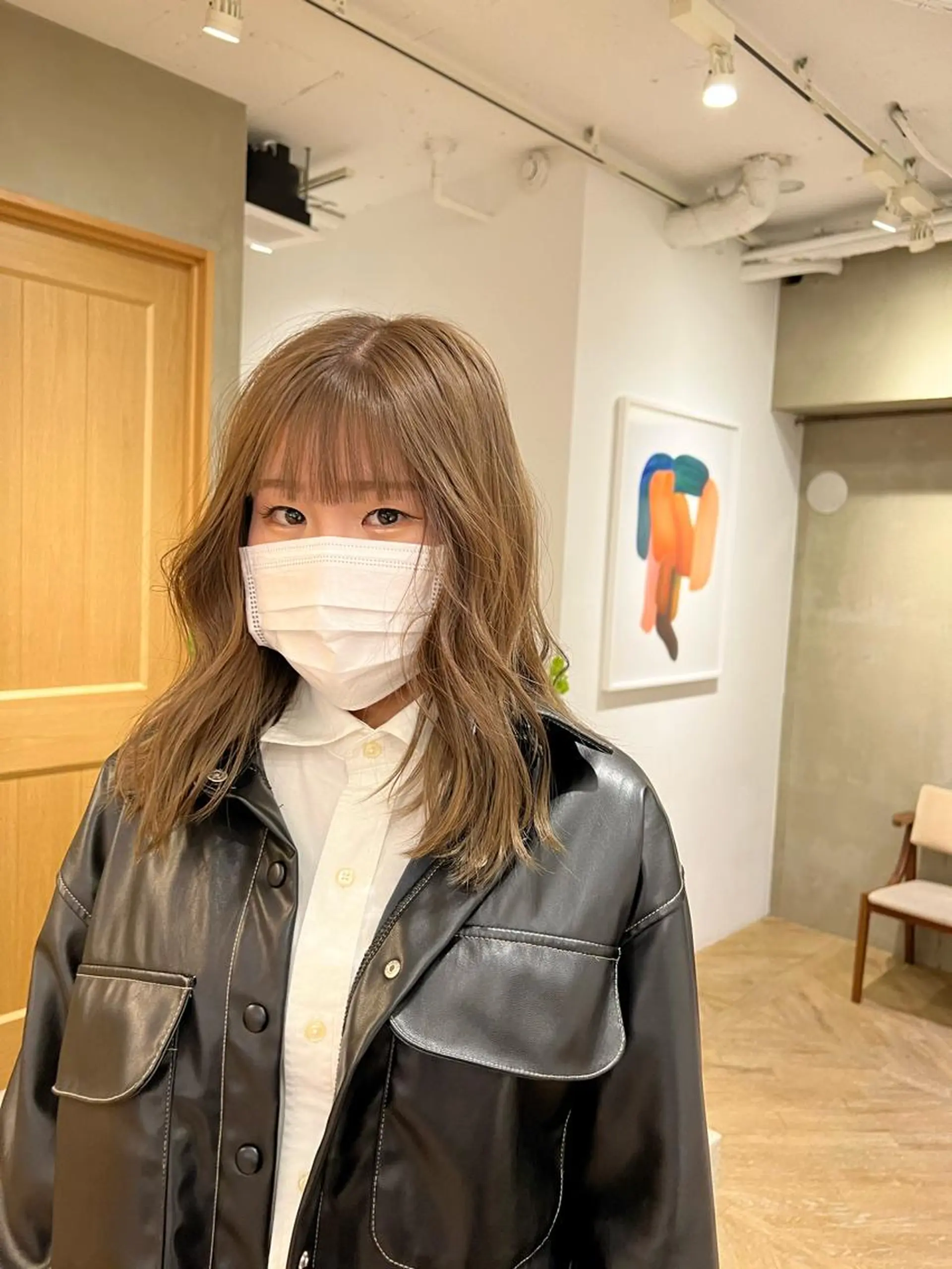 セミロング 似合わせレイヤー ＆透明感カラーのヘアスタイル