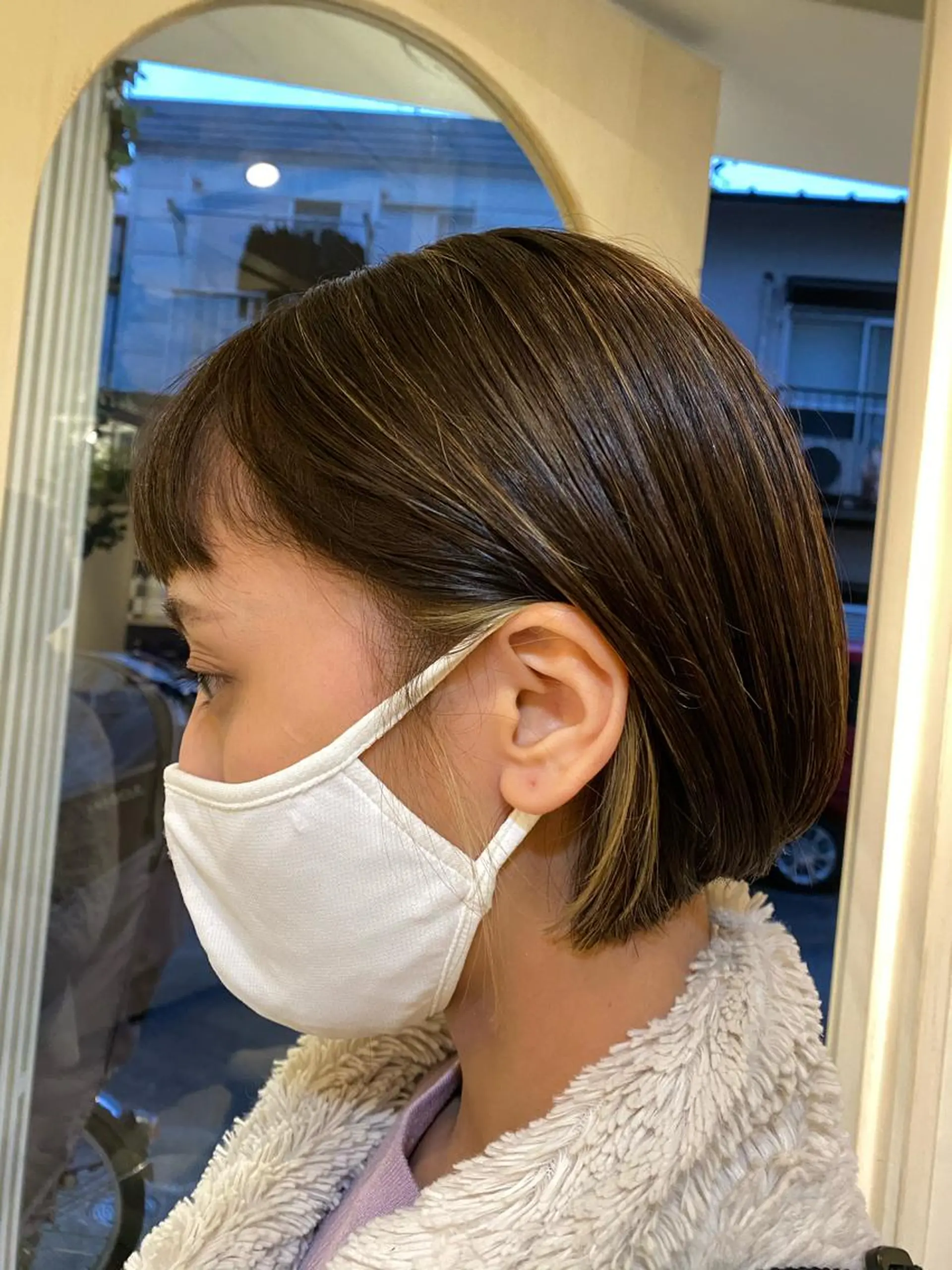 ショート カラー ボブ ヘアカラー トリートメント よこもり あいのヘアスタイル