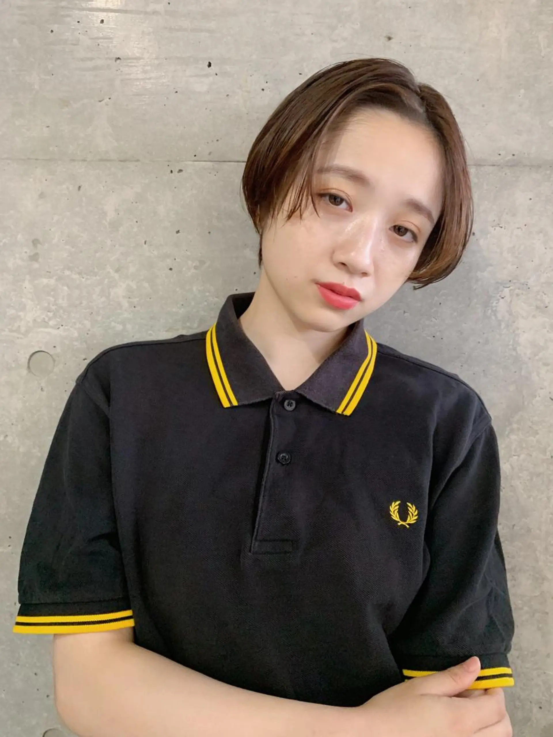 ショート ボブパーマコテ巻き風 パーマNo1深江秀平のヘアスタイル