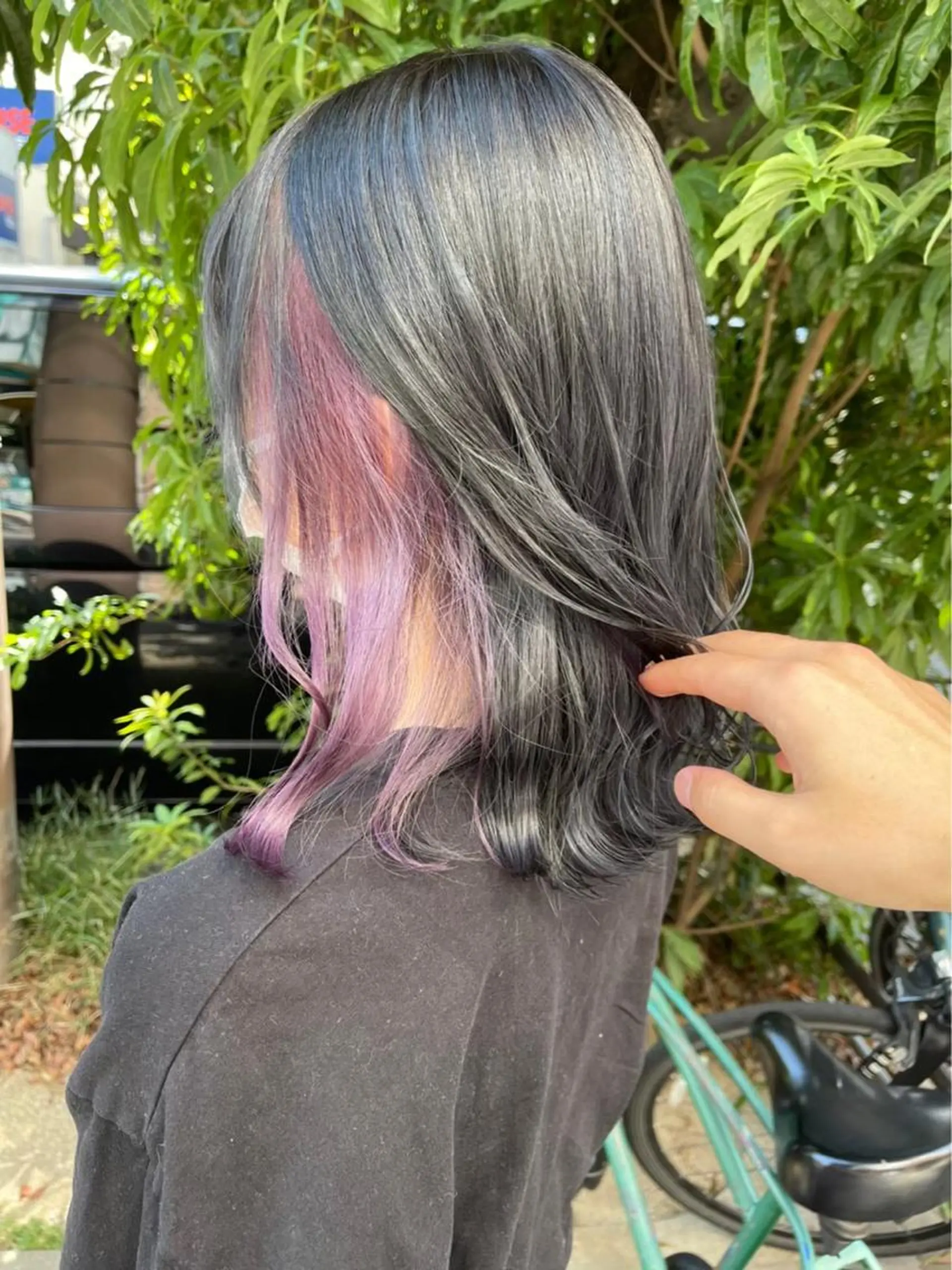 ミディアム カラー ヘアアレンジ インナーカラー 髪質改善/ ツヤ髪カラー/高井のヘアスタイル