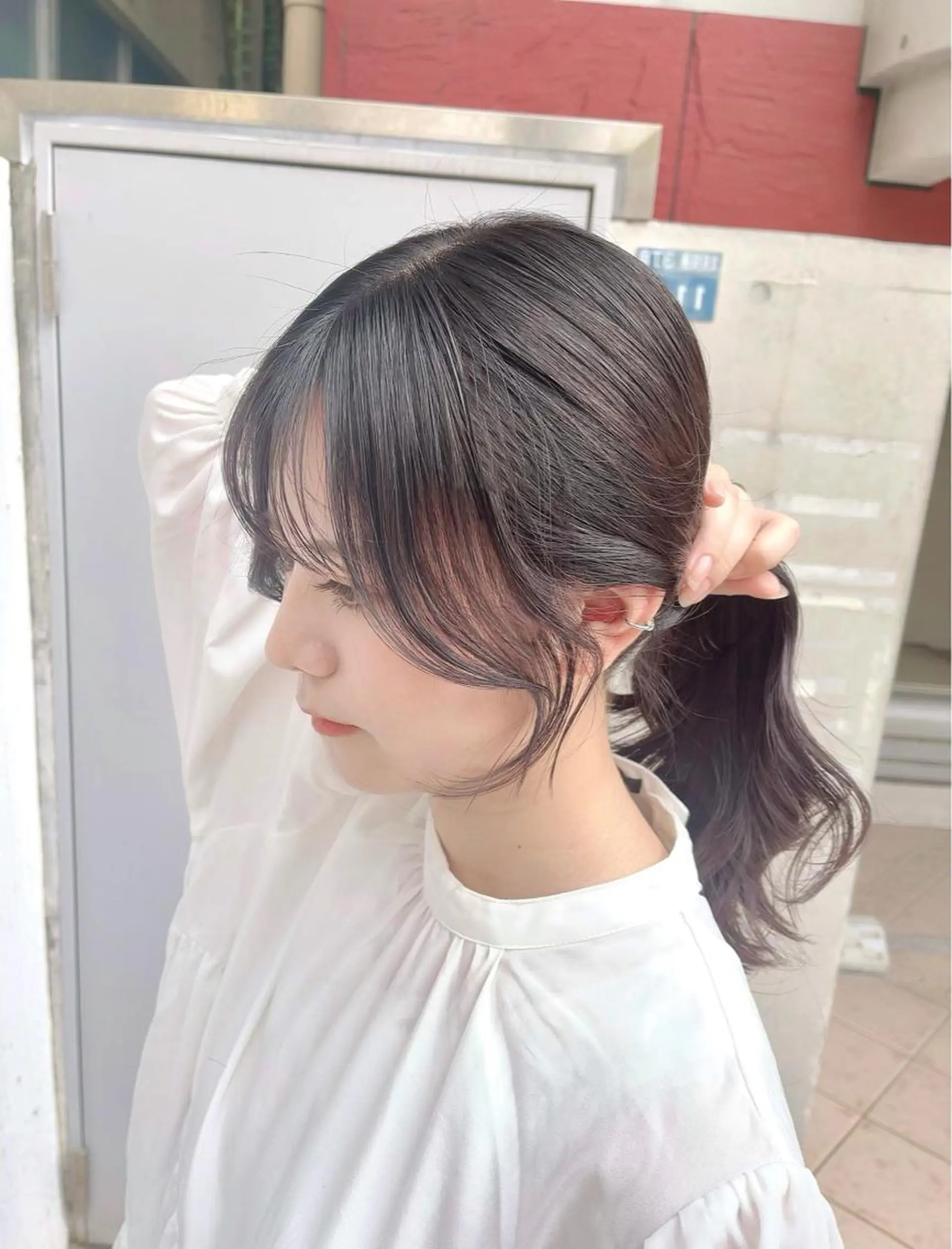 ロング カラー くびれヘア エギョモリ 韓国風ヘア レイヤーカット 似合わせカット 泉 堅也のヘアスタイル