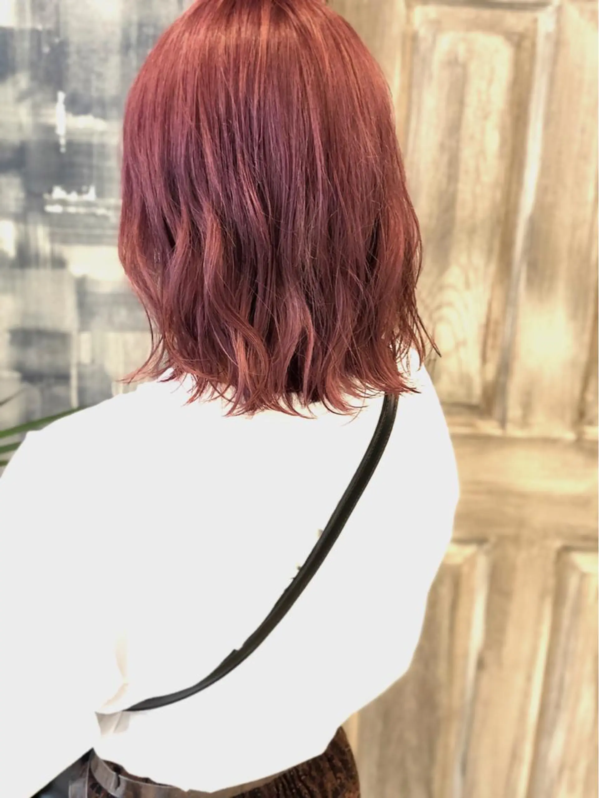 ミディアム カラー ブリーチ ケアブリーチ ピンクカラー t.（ティードット）所属・日高 香織のヘアスタイル