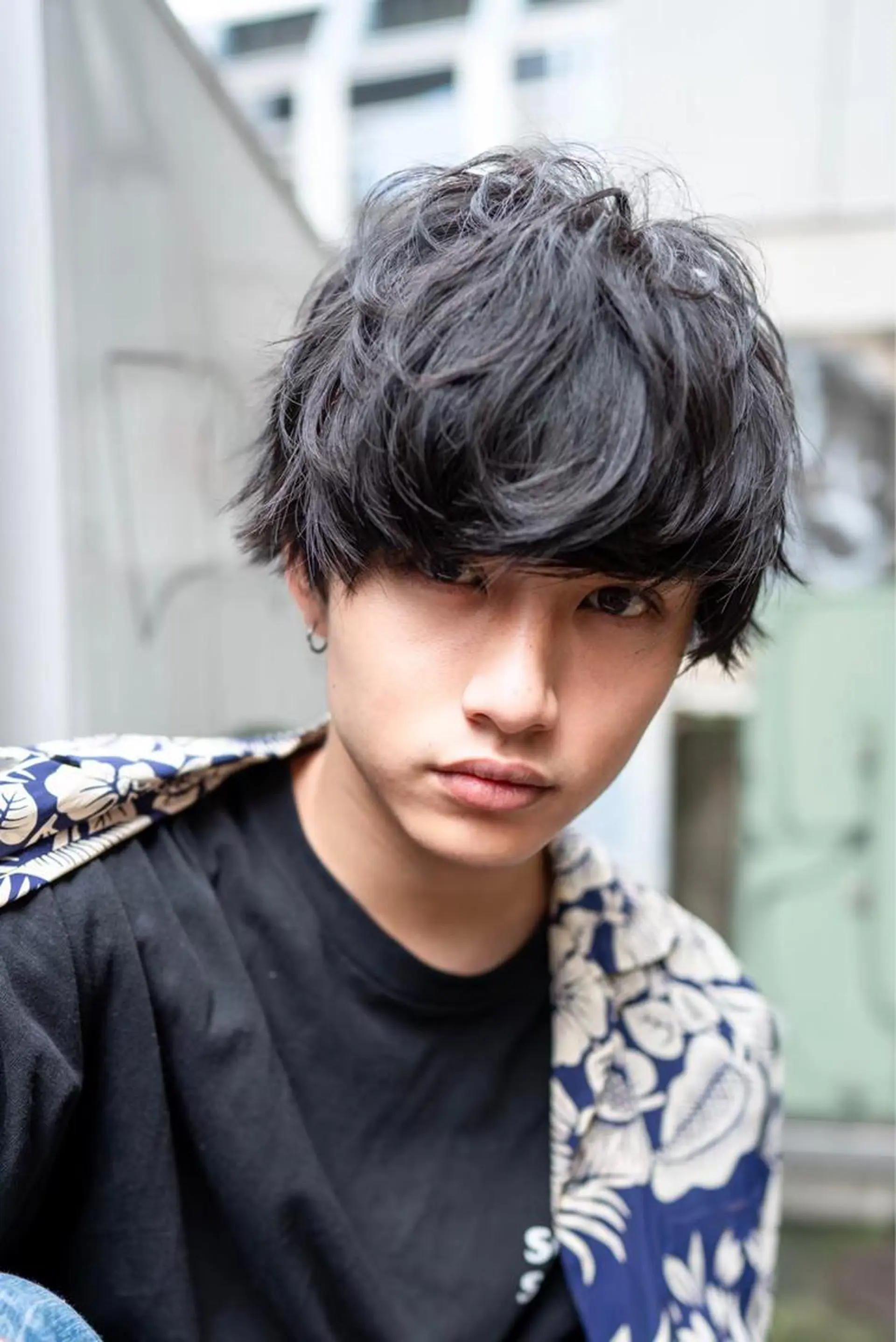 カラー メンズ アッシュ 黒髪 10月限定モニター 髪質改善美髪矯正のヘアスタイル