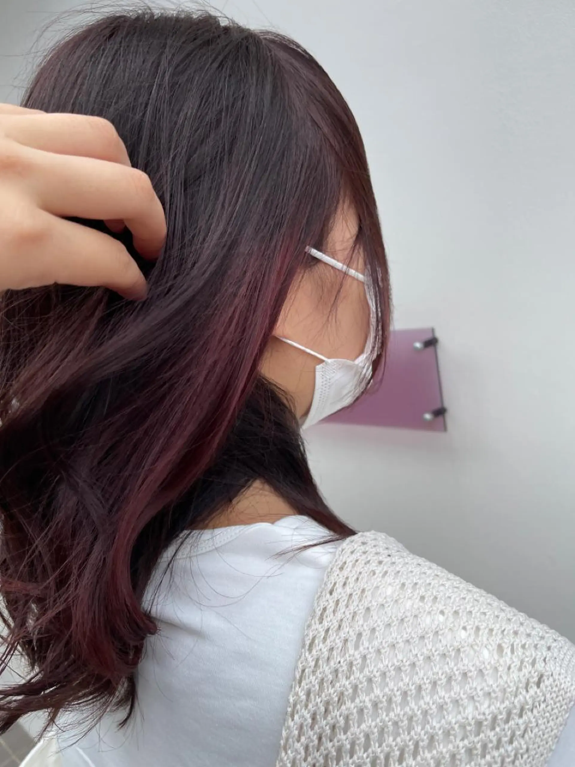 セミロング カラー 芥川 未優のヘアスタイル