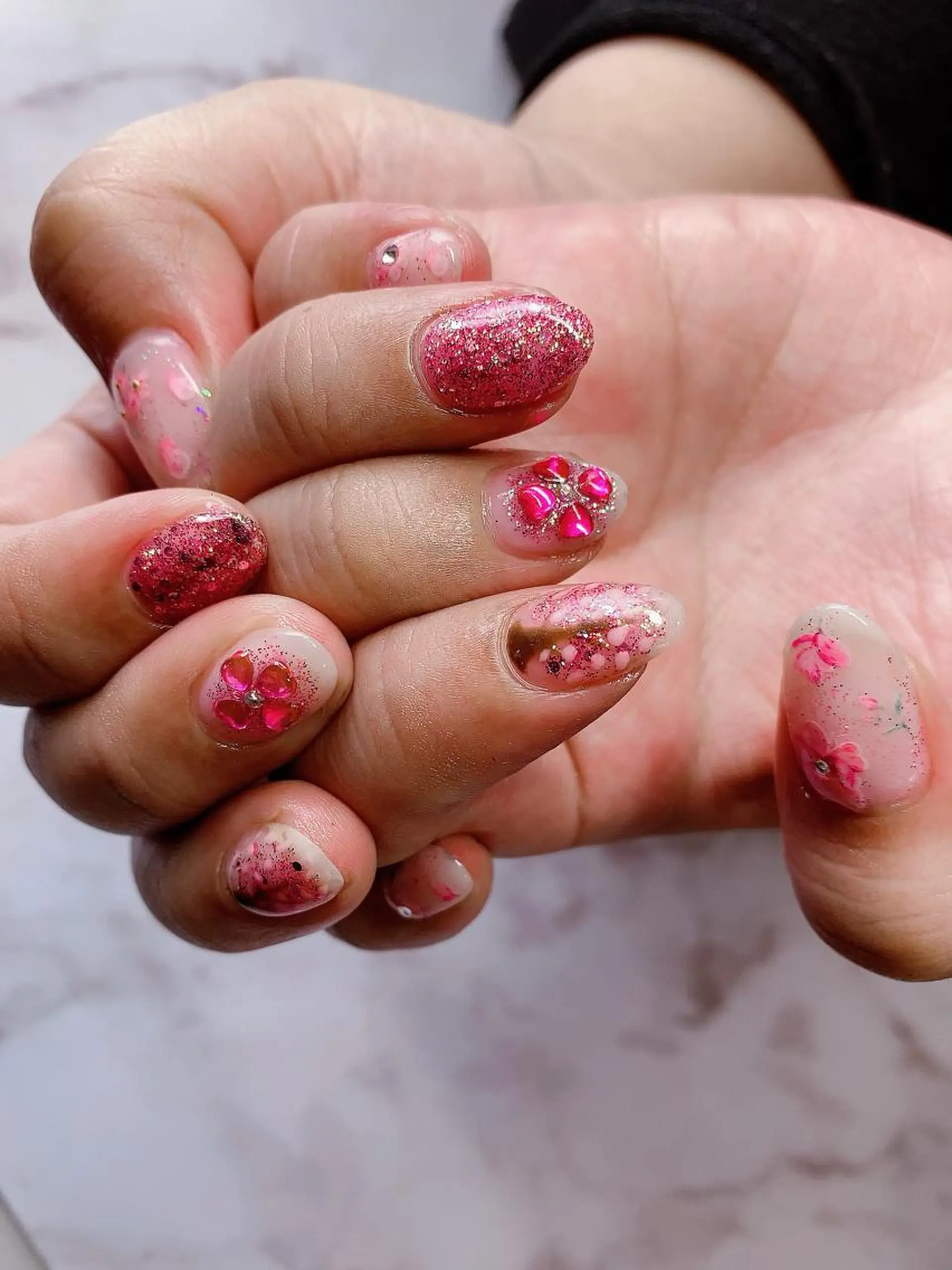 ネイル 持ち込み 春ネイル JIFFY nailstudioのネイルデザイン