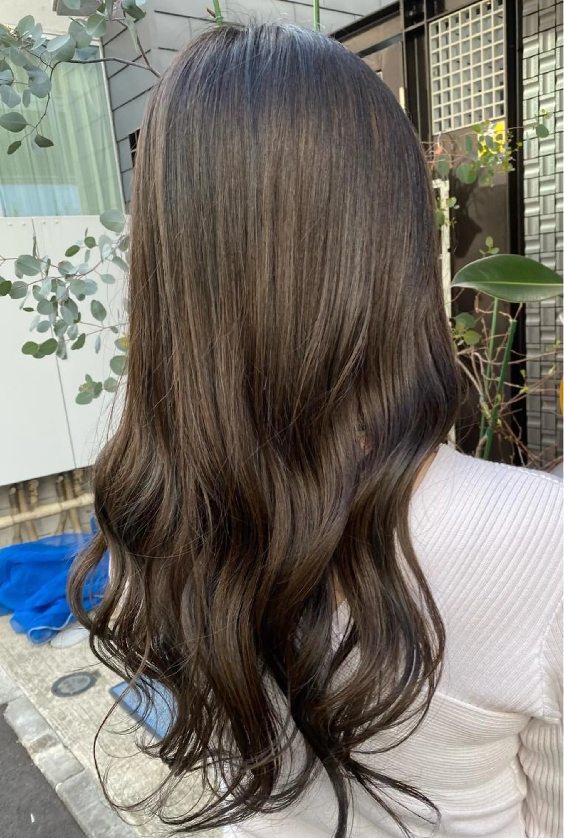 ロング カラー ベージュカラー オリーブベージュ グレージュ/レイヤー /韓国ヘア/RISAのヘアスタイル